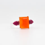 Gaia Carnelian and Ruby ring