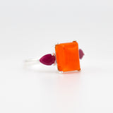 Gaia Carnelian and Ruby ring