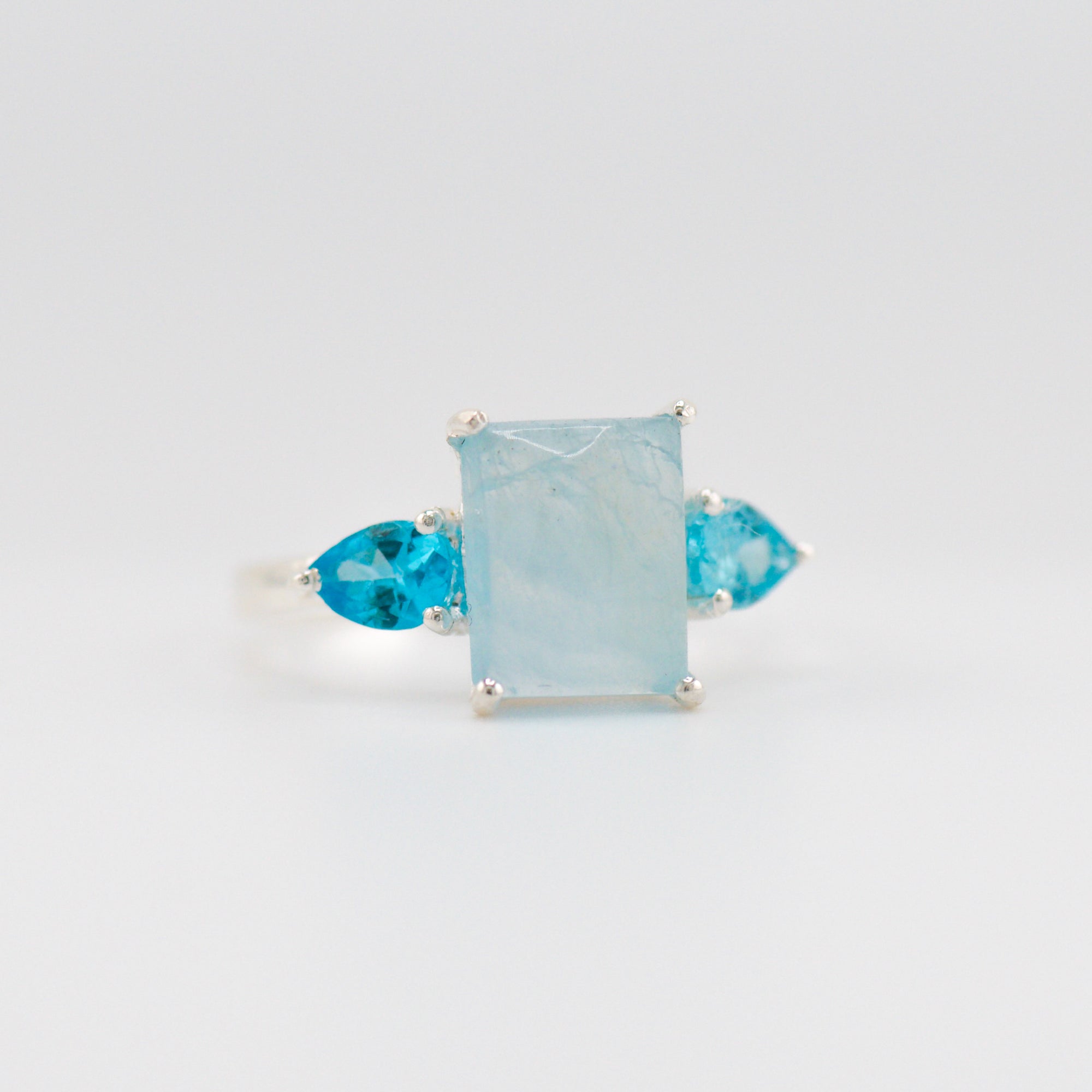 Gaia Aquamarine and Apatite ring