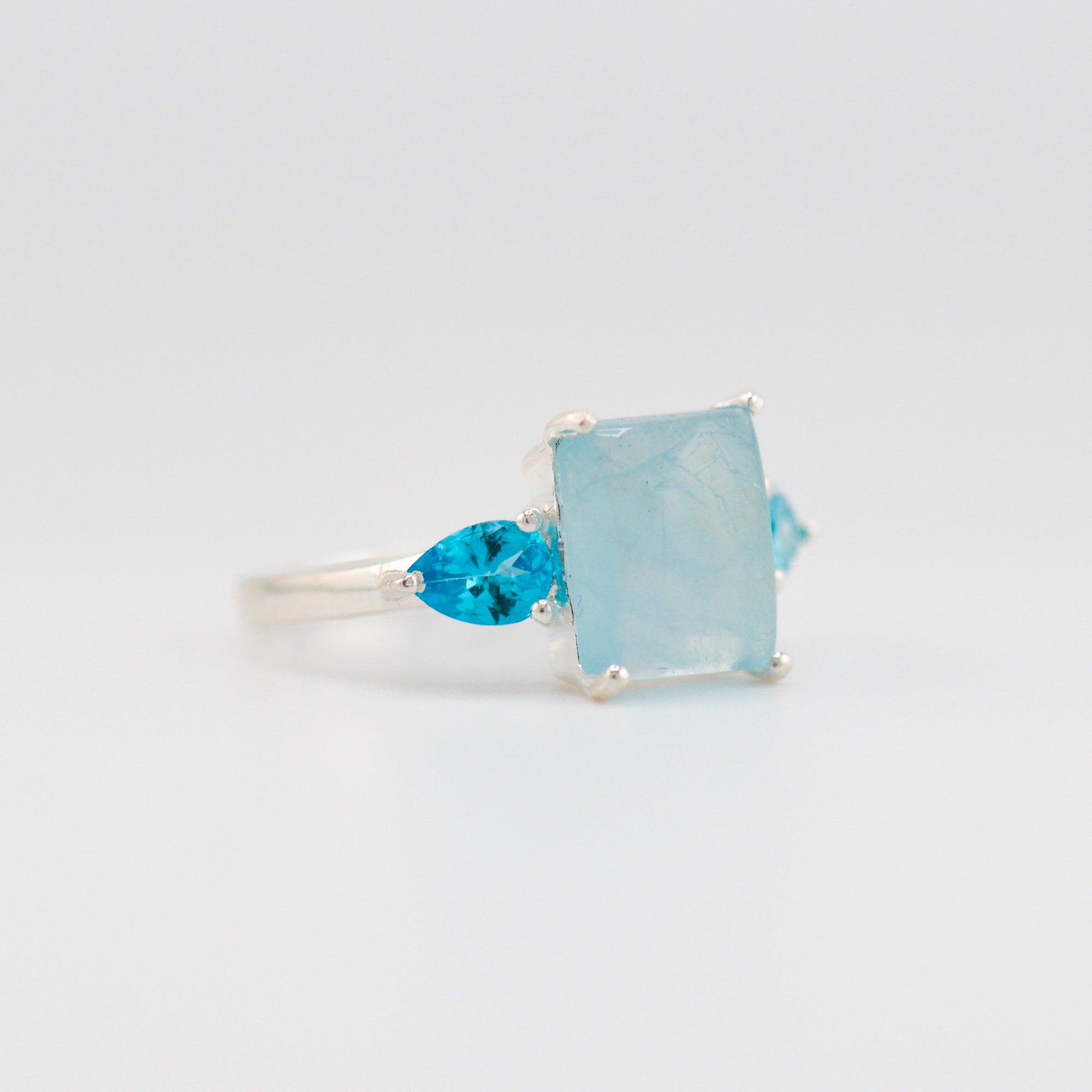 Gaia Aquamarine and Apatite ring