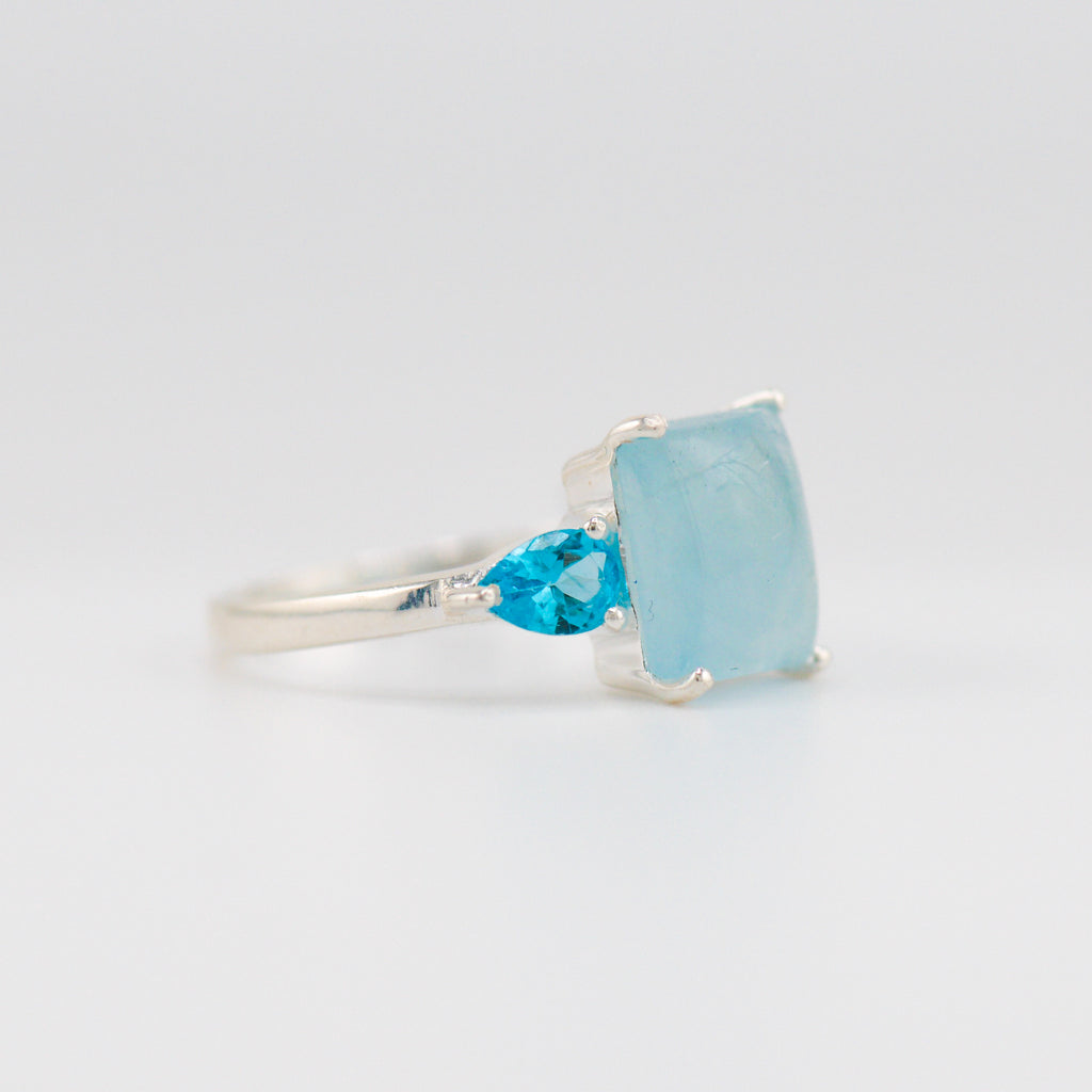 Gaia Aquamarine and Apatite ring