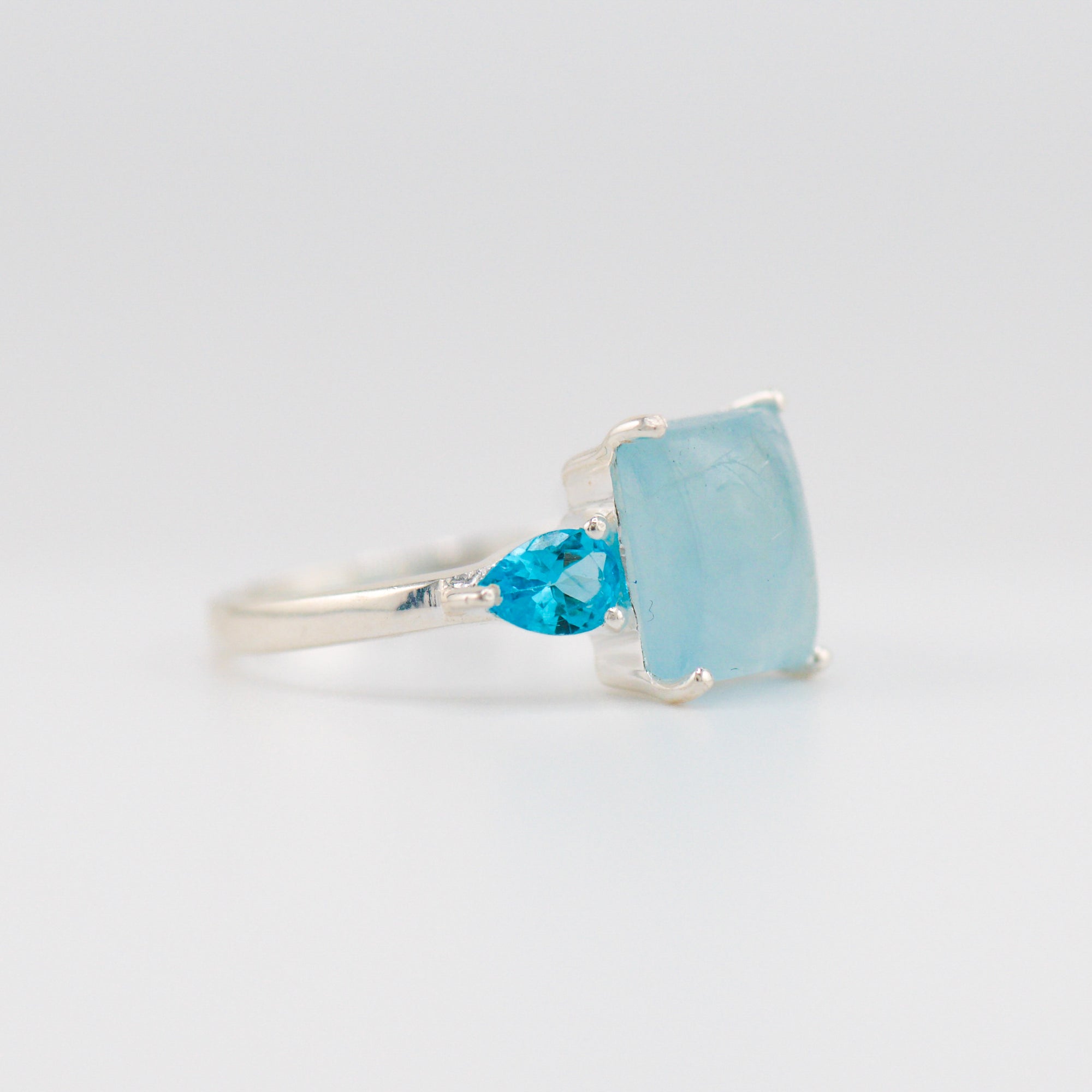Gaia Aquamarine and Apatite ring