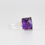 Gaia amethyst and moonstone ring