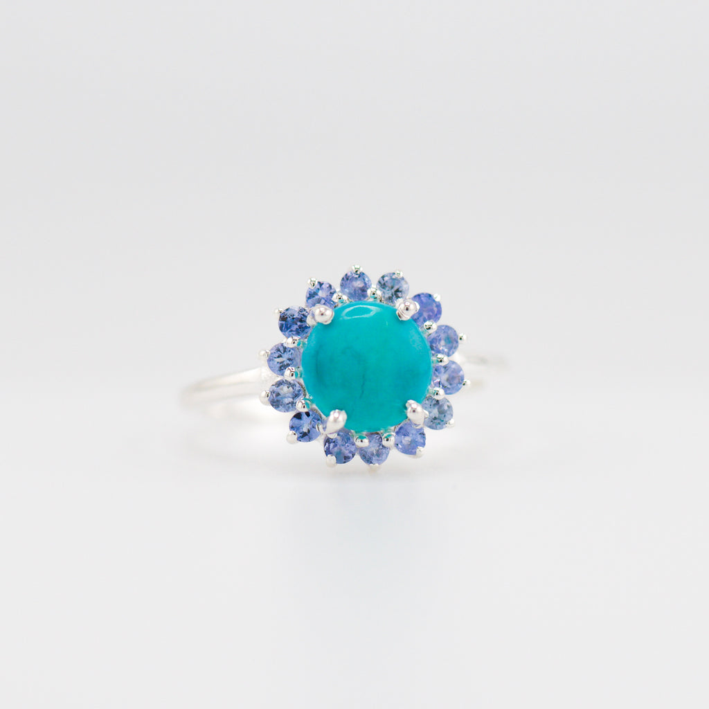Laxmi Turquoise and Tanzanite ring