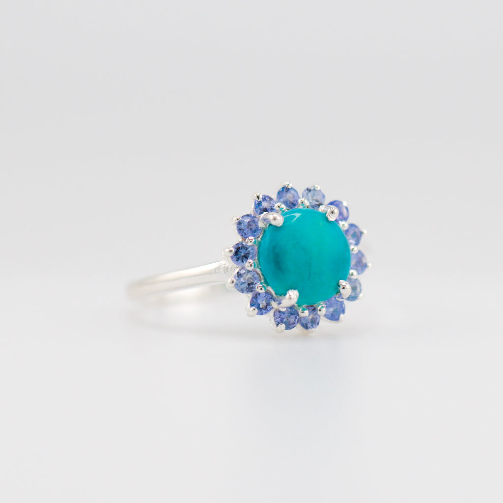 Laxmi Turquoise and Tanzanite ring