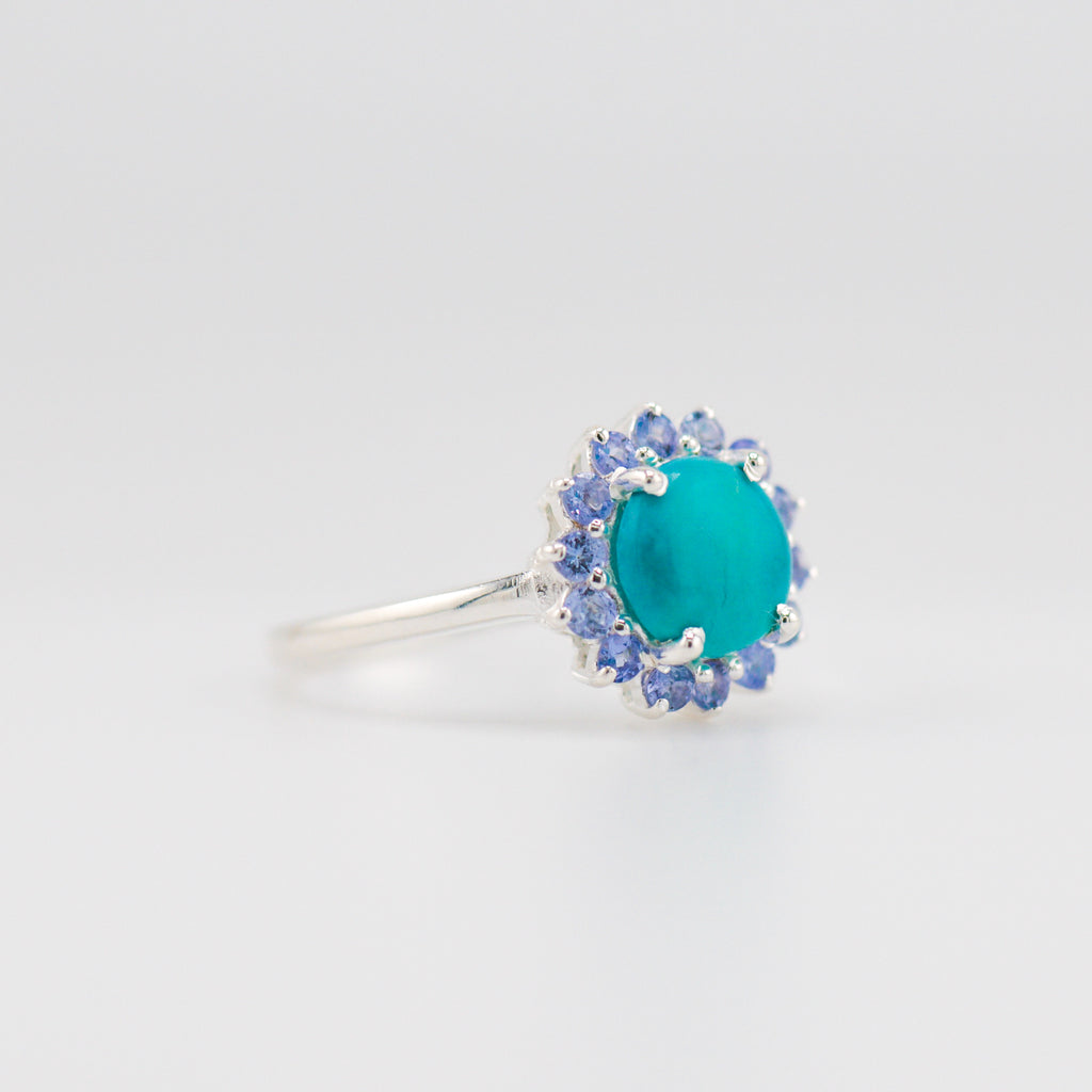 Laxmi Turquoise and Tanzanite ring