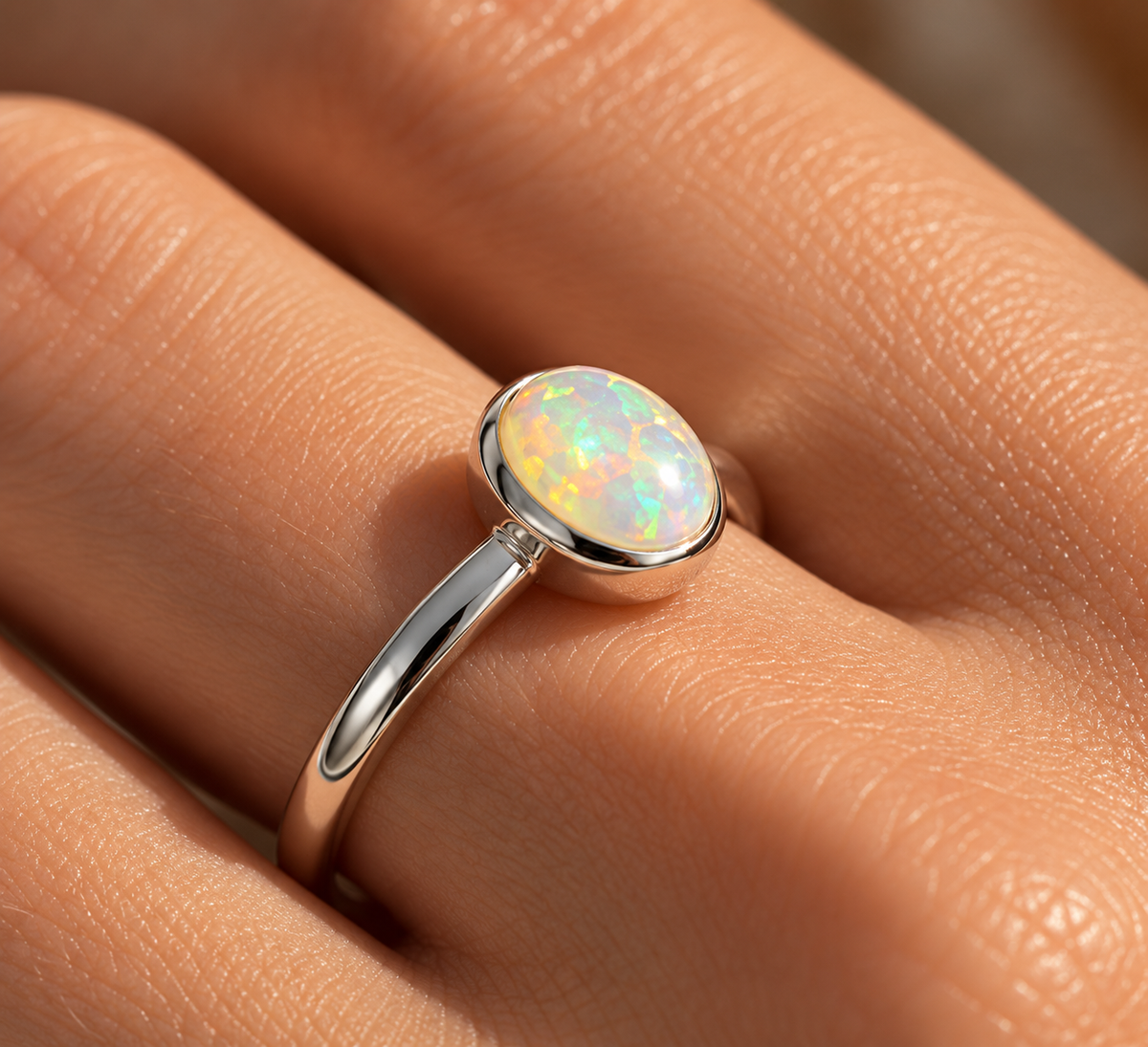 Opal luna ring
