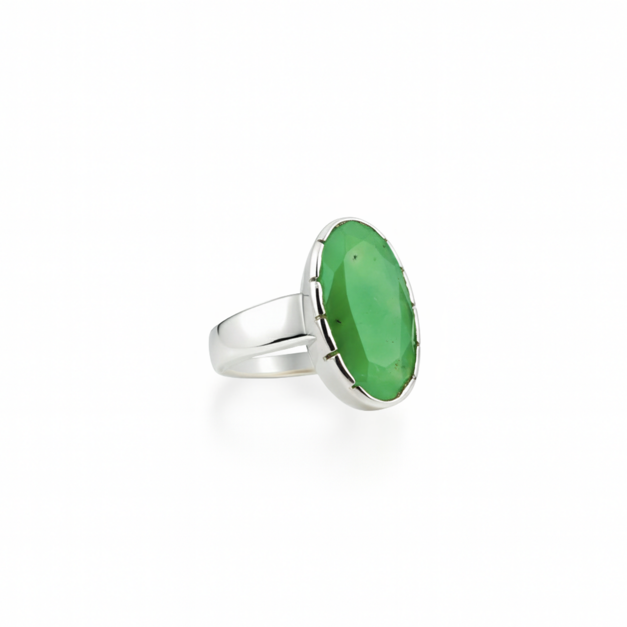 Selene chrysoprase ring