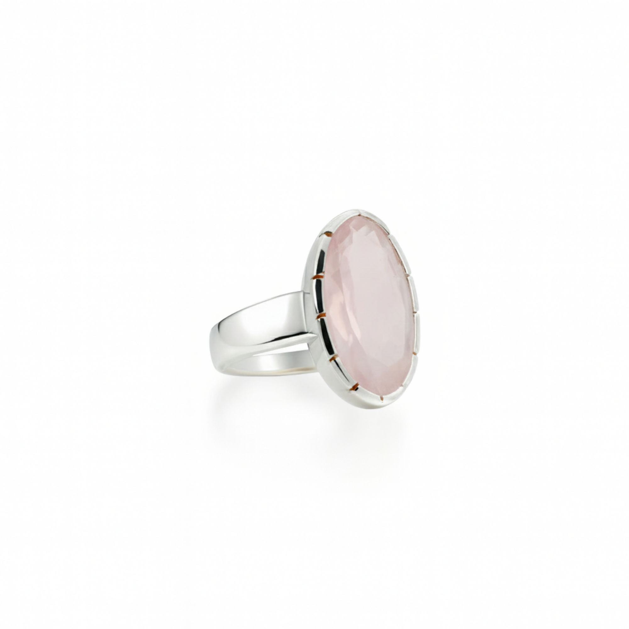 Selene rose quartz ring
