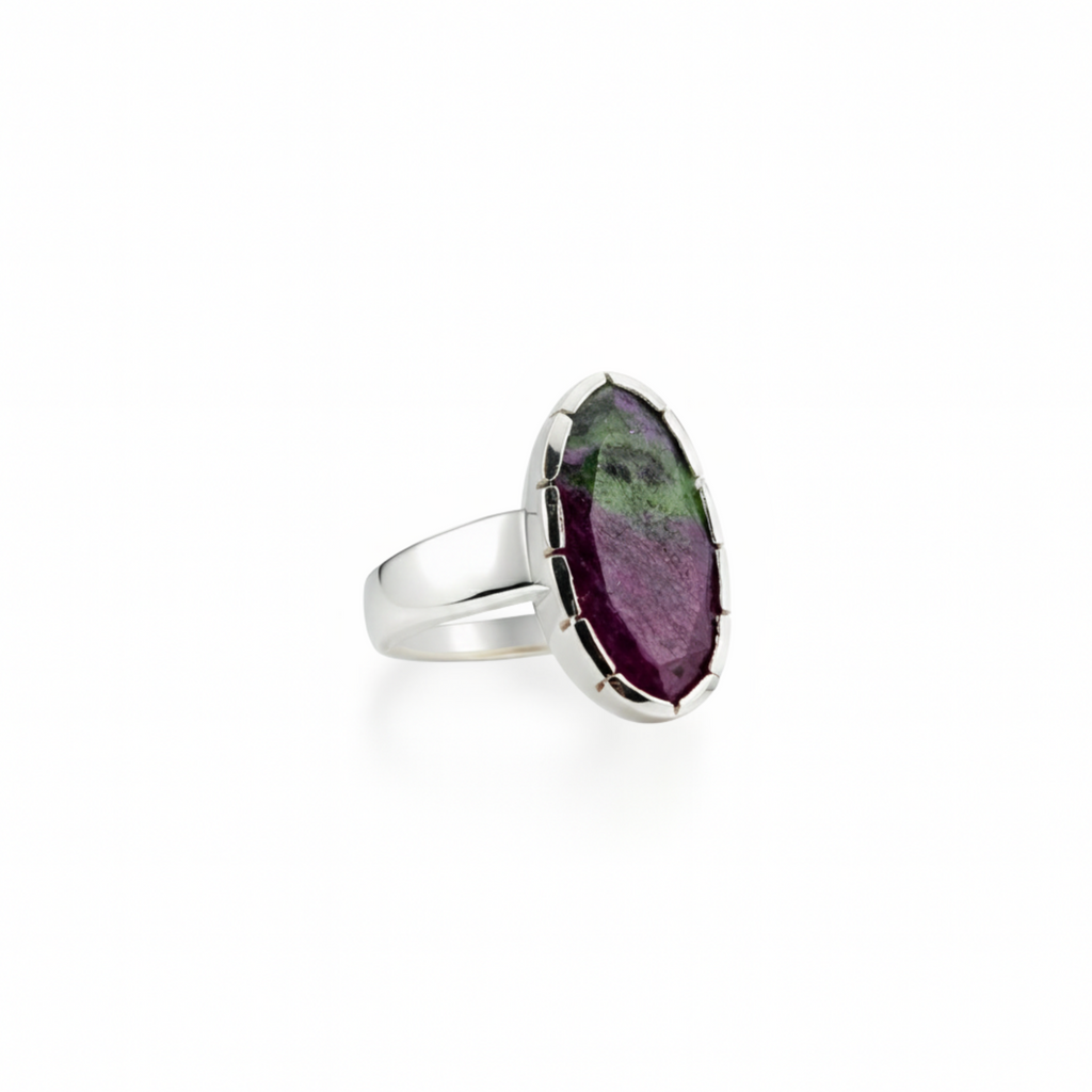 Selene ruby zoisite ring