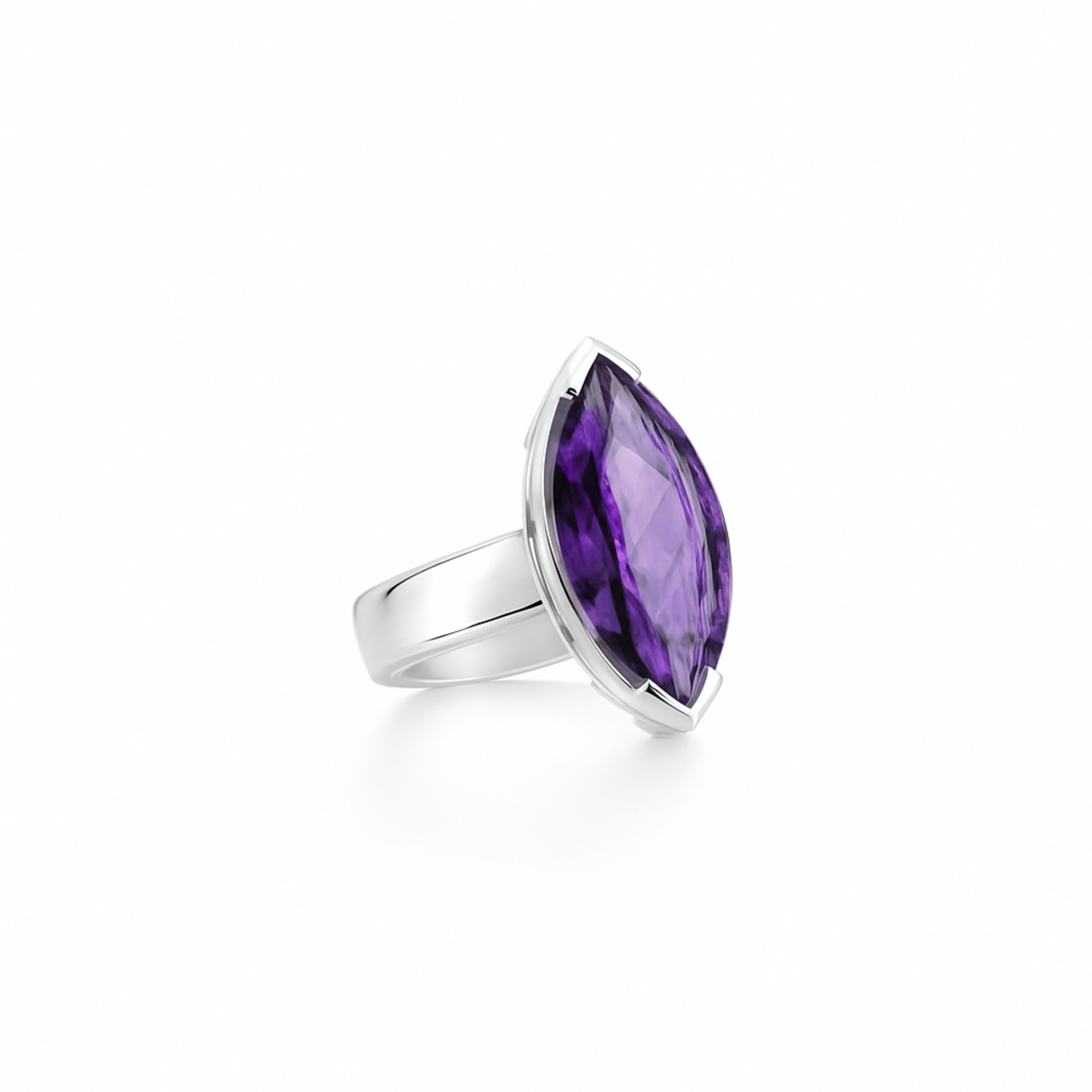 Marquise amethyst ring