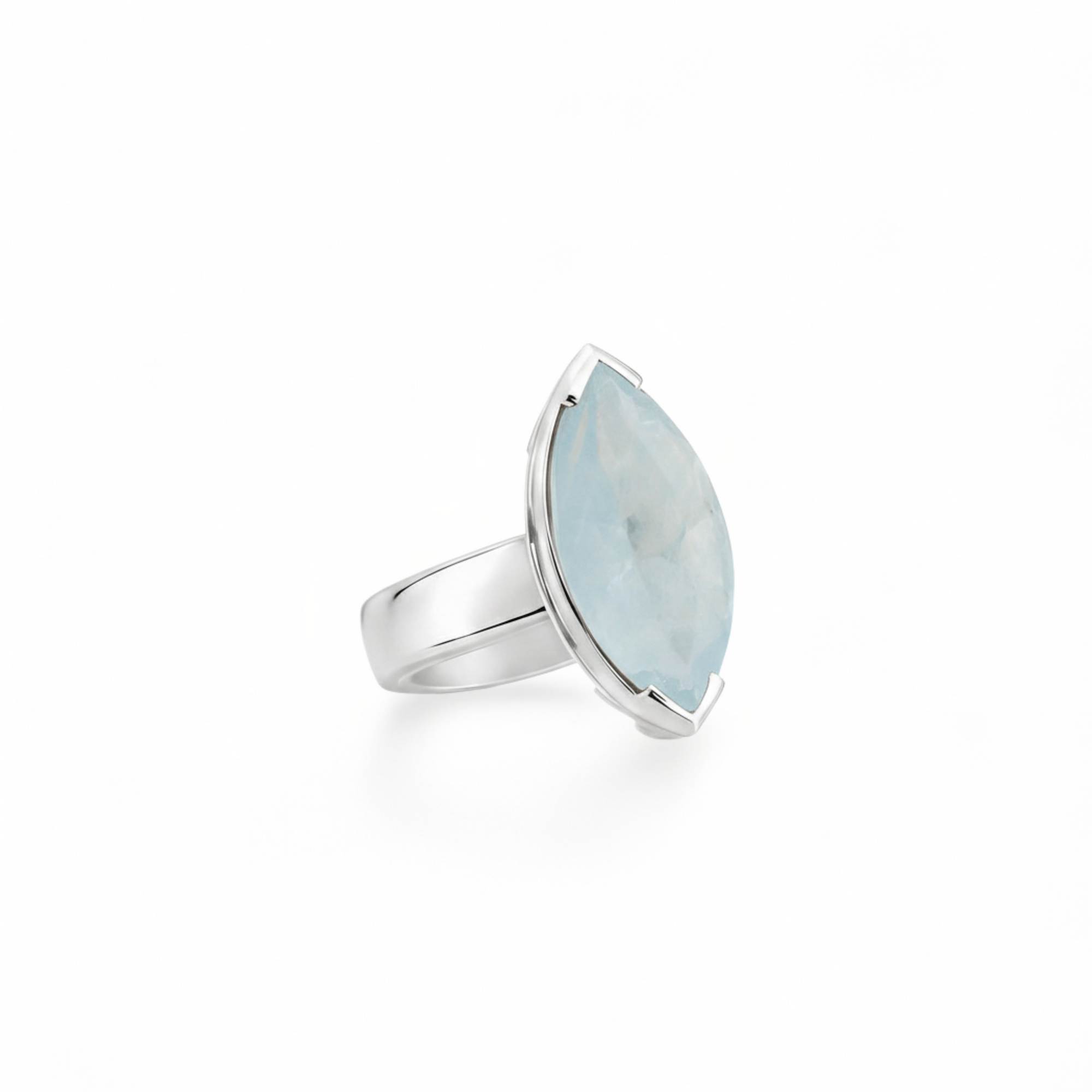 Marquise aquamarine ring