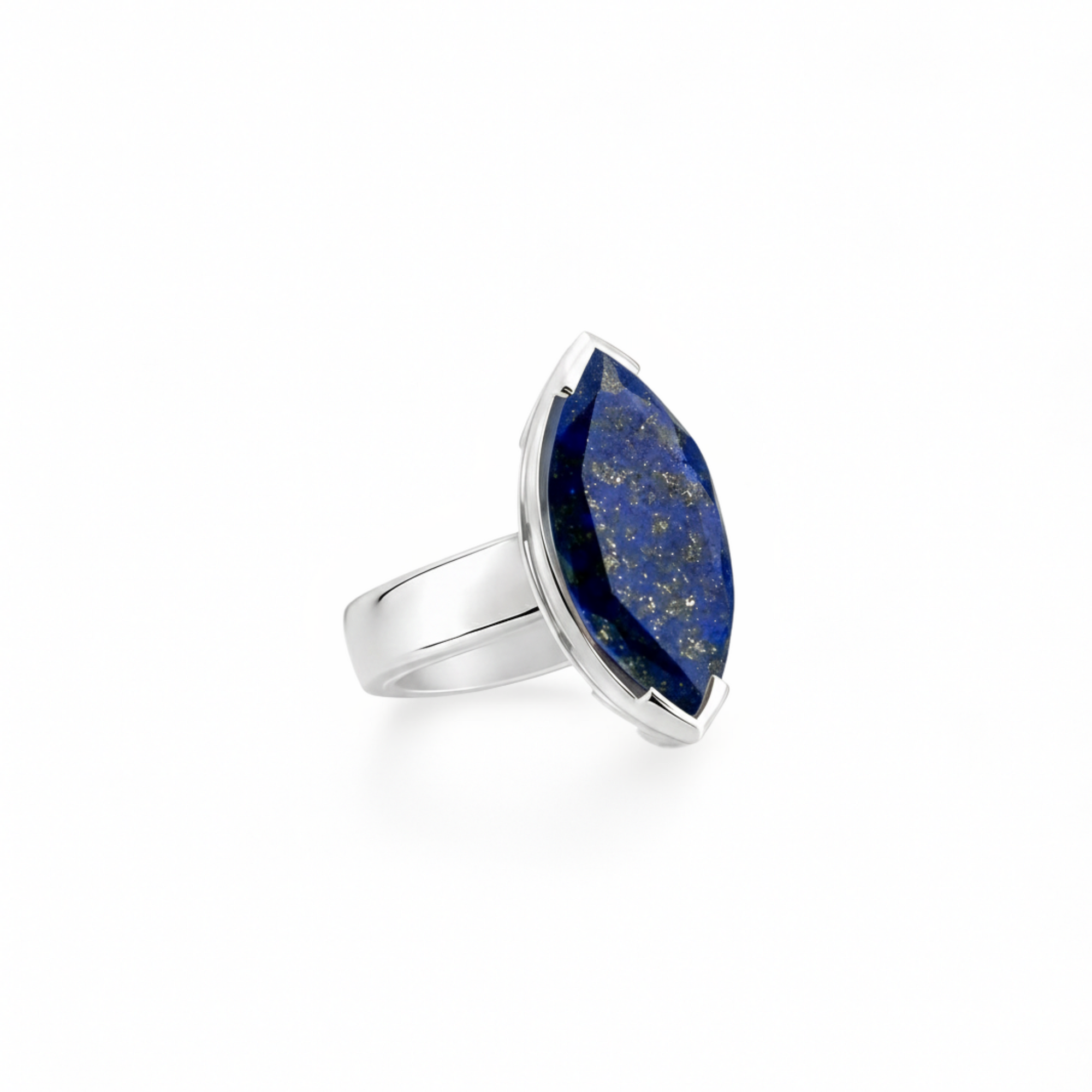 Marquise lapis lazuli ring