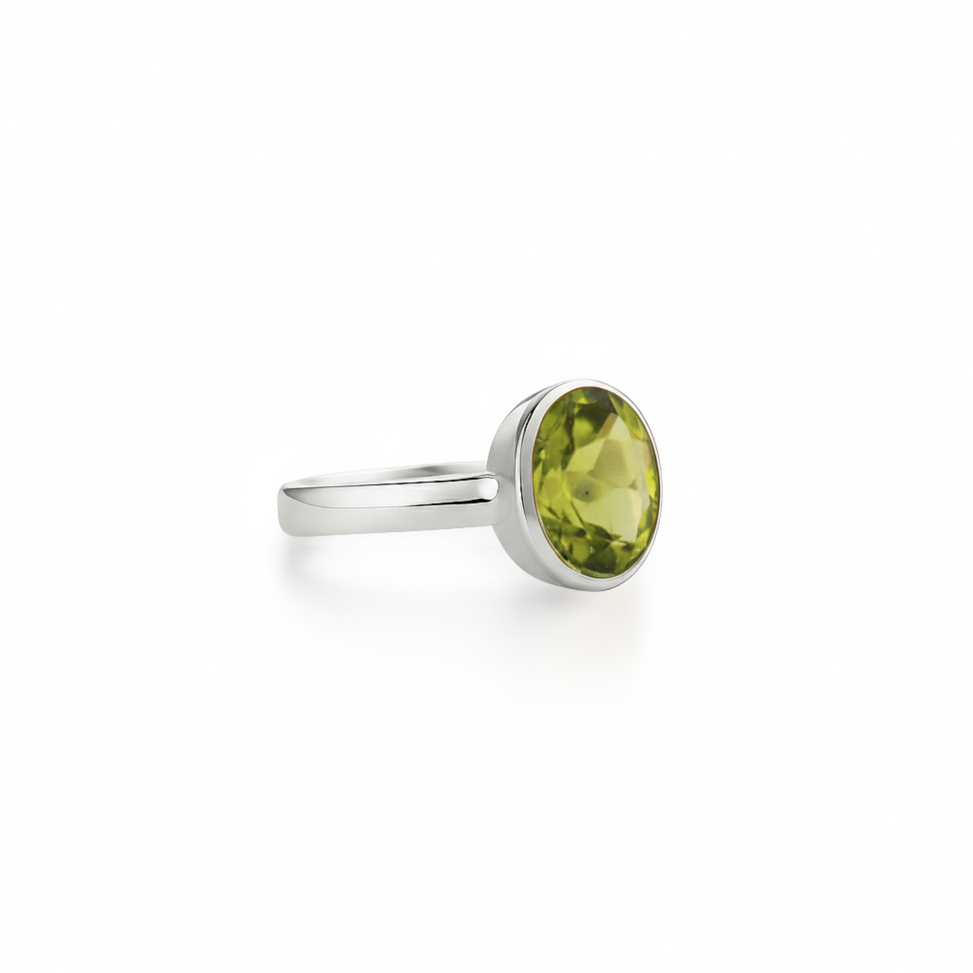 Peridot charm ring