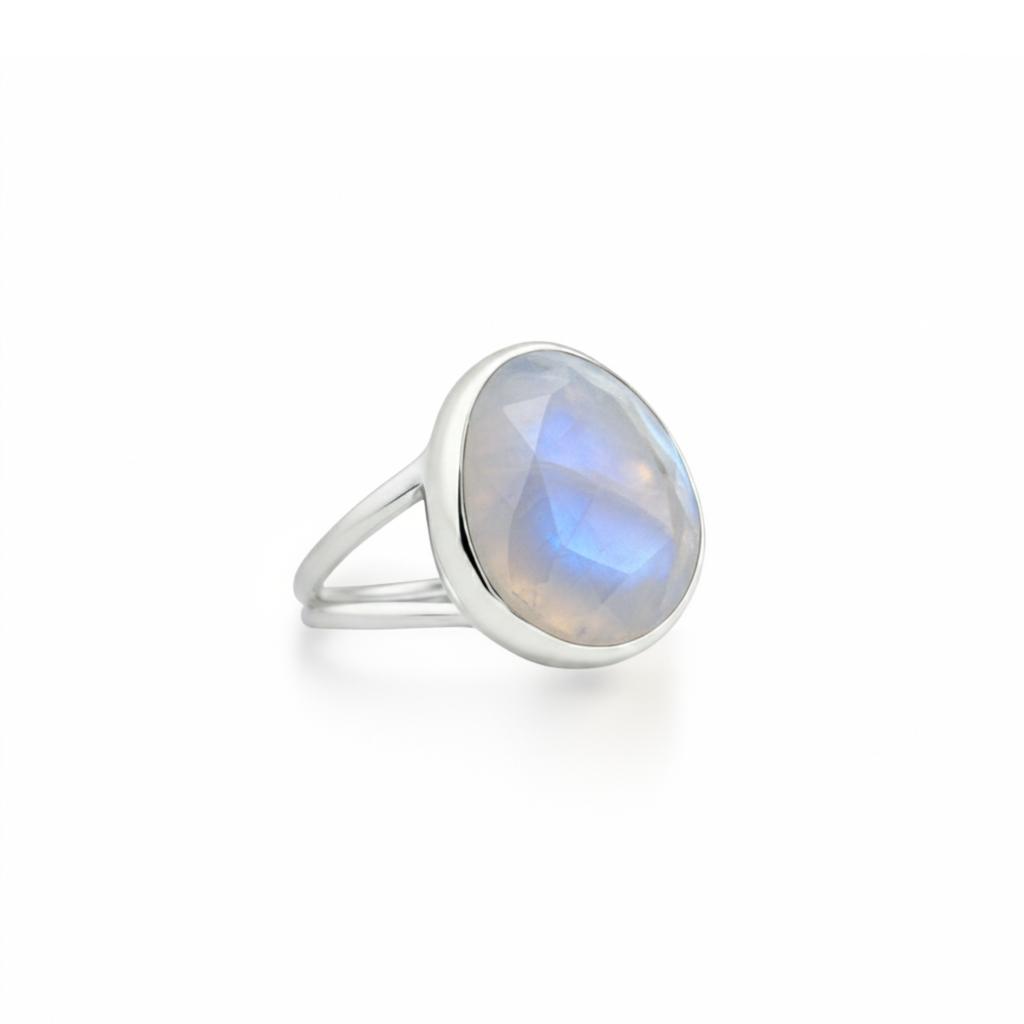 Harmonia rainbow moonstone ring