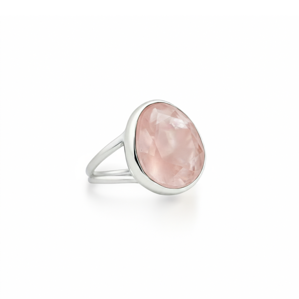Harmonia rose quartz ring
