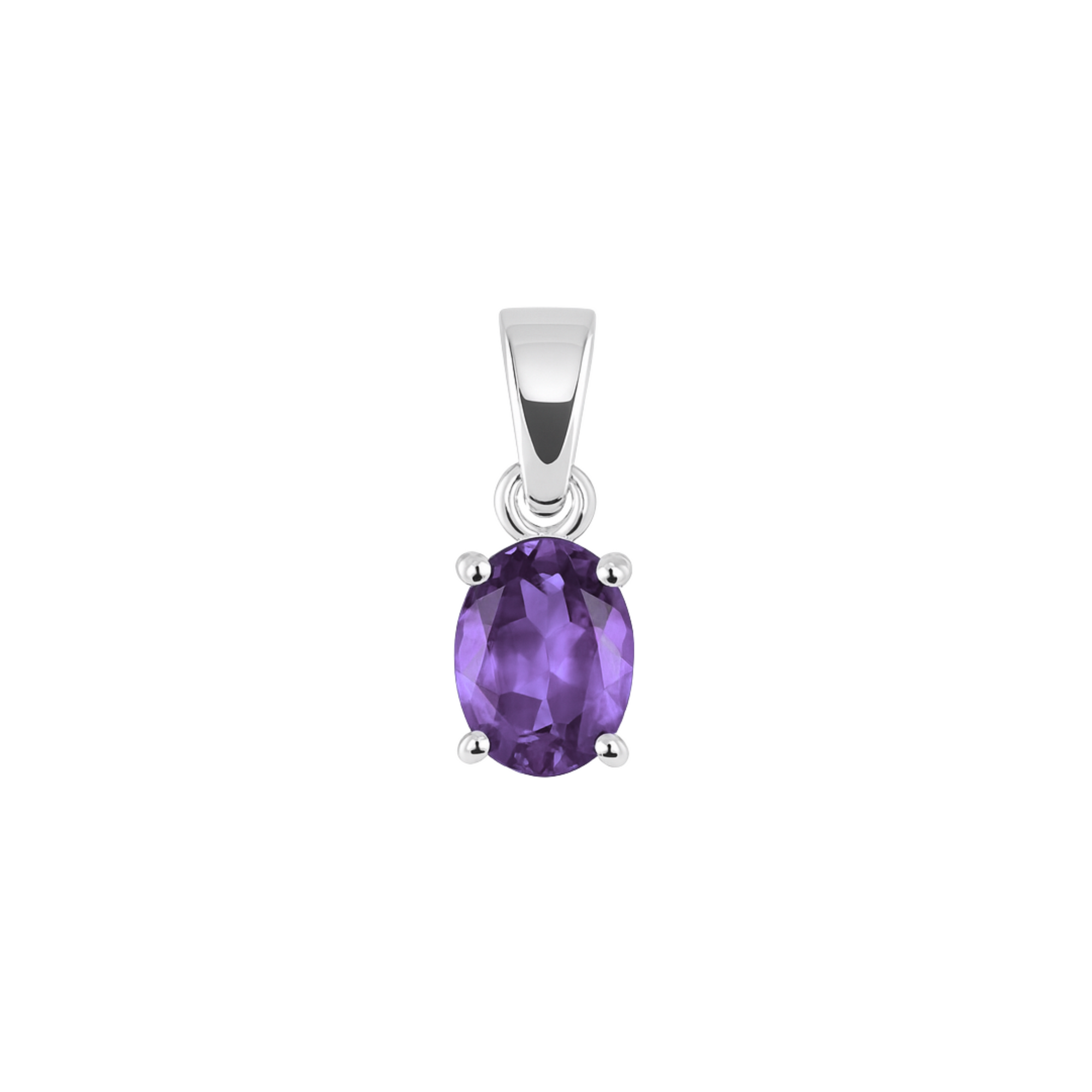 Lunara amethyst oval pendant