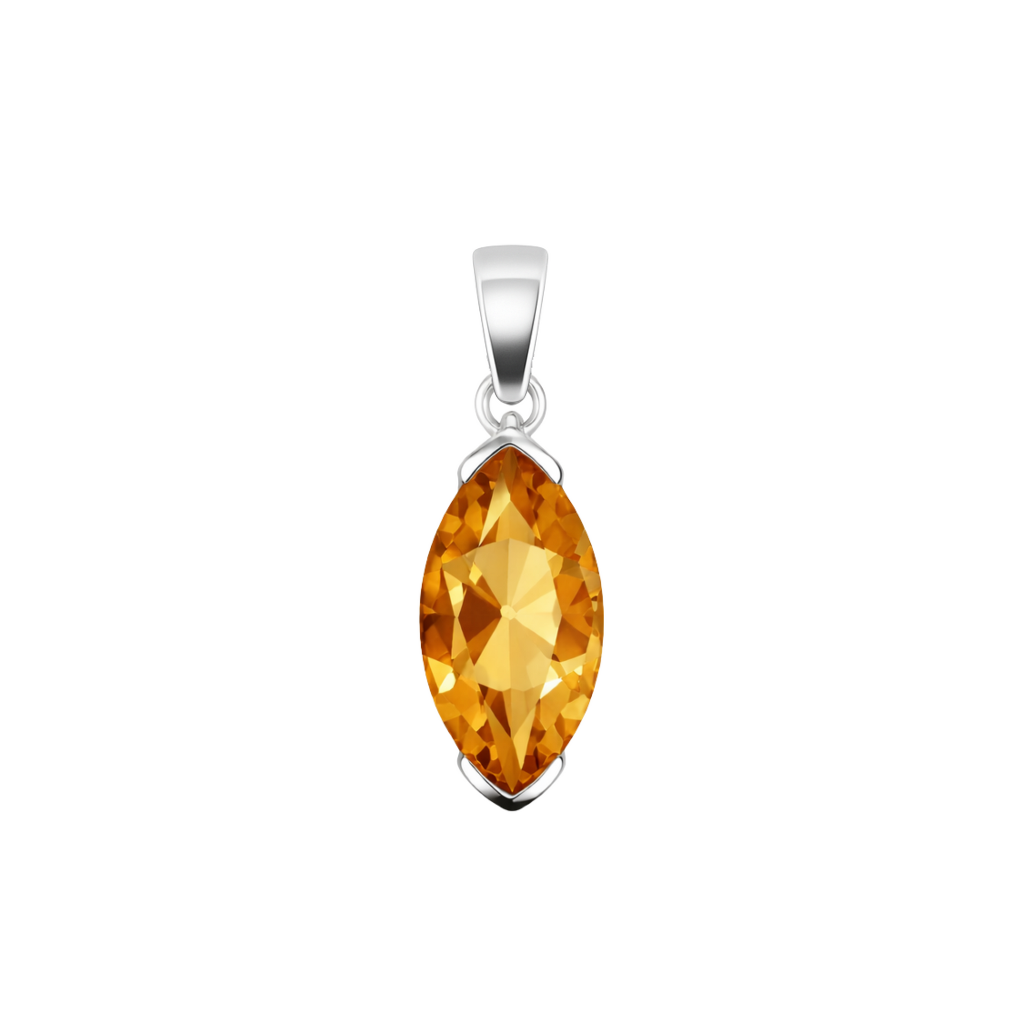 Marquise citrine pendant