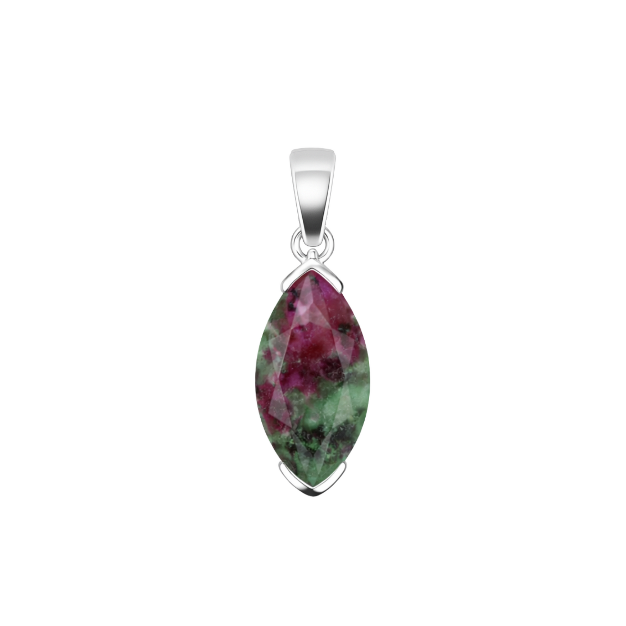 Marquise ruby zoisite pendant