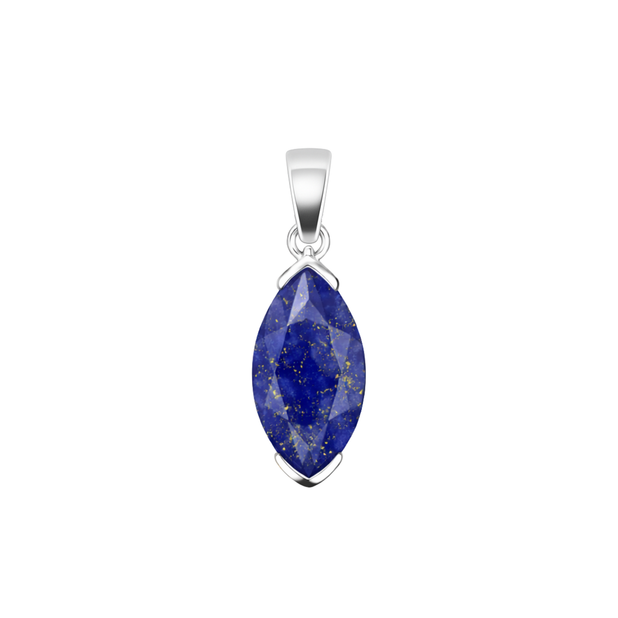 Marquise lapis lazuli pendant