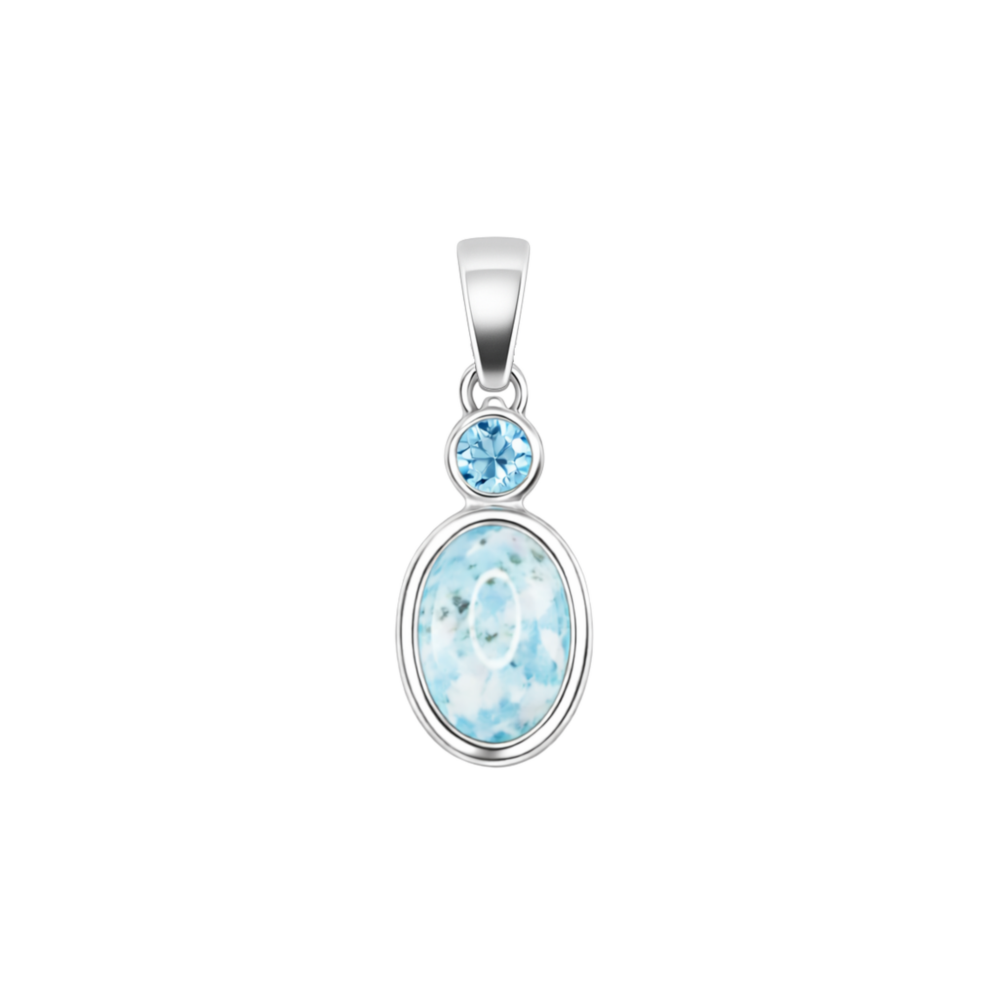 Larmiar with blue topaz pendant