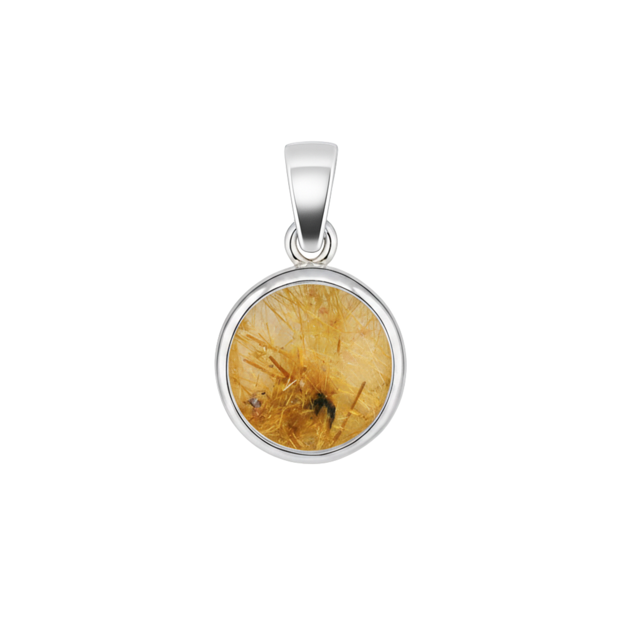 Samsara golden rutile quartz pendant