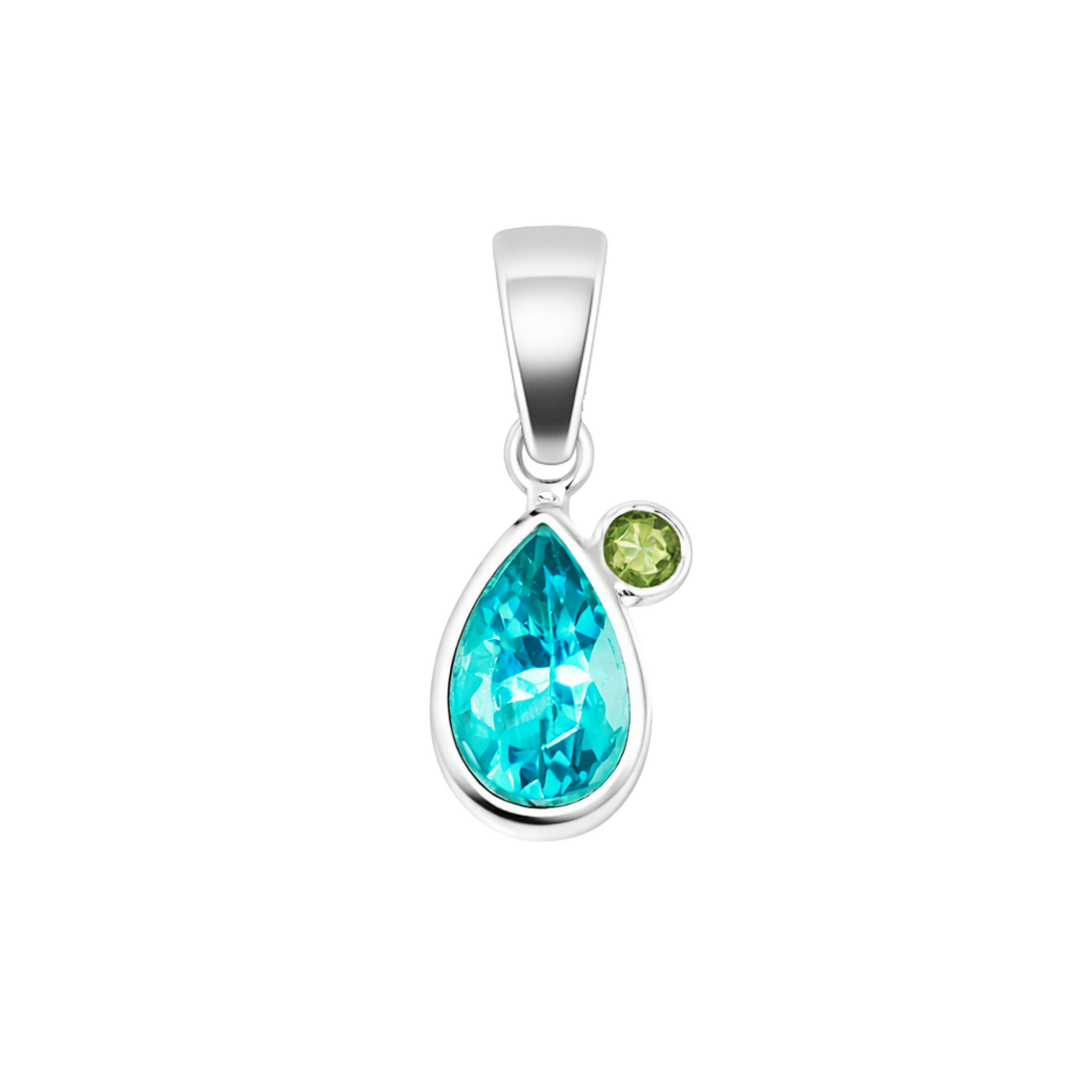 Wildmist apatite with peridot pendant