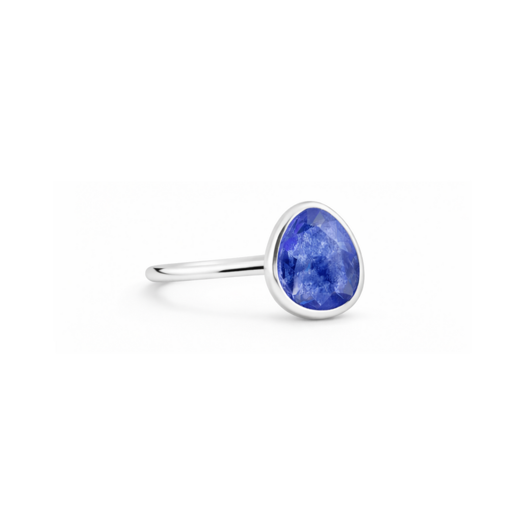 Mango cut tanzanite ring