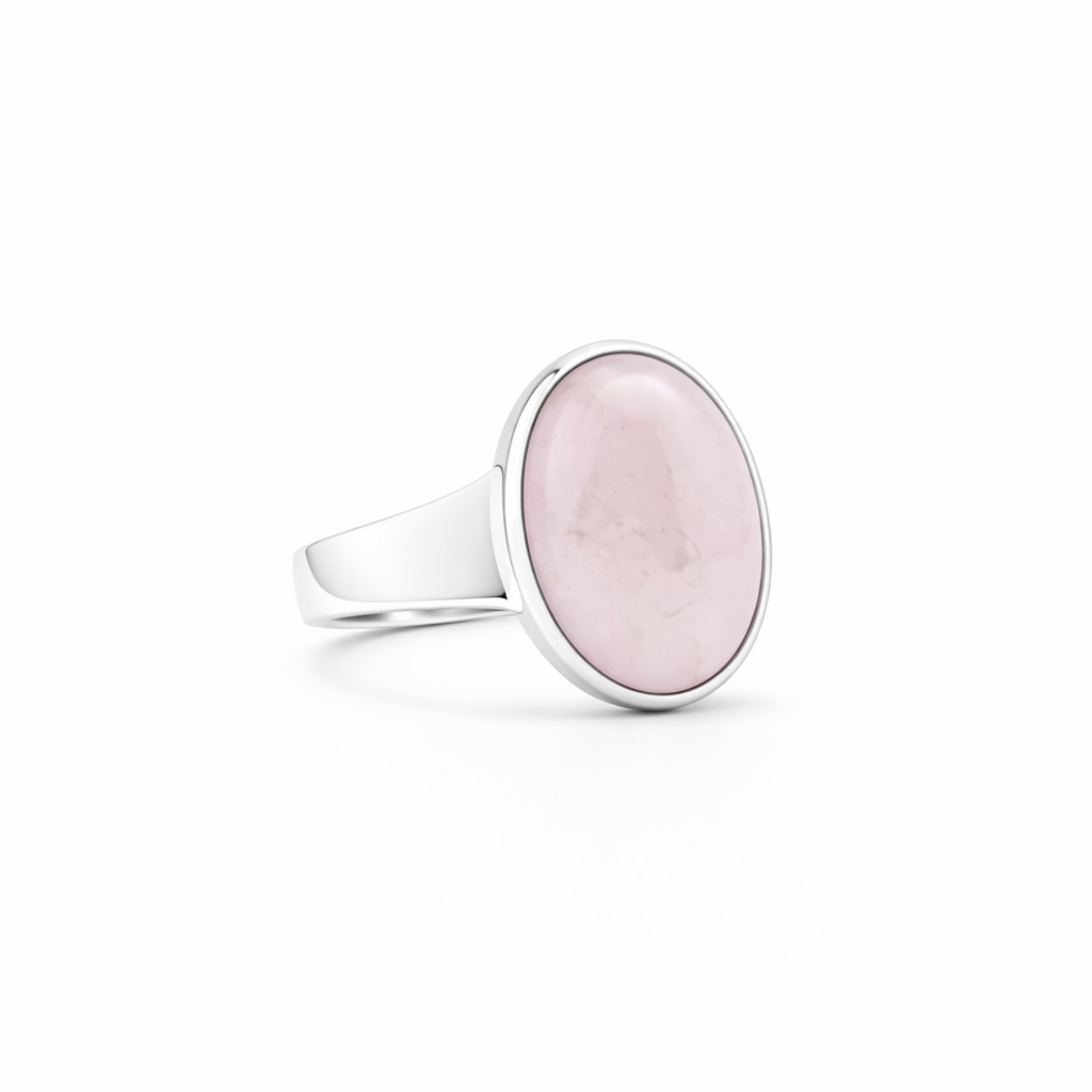 Nordic rose quartz ring