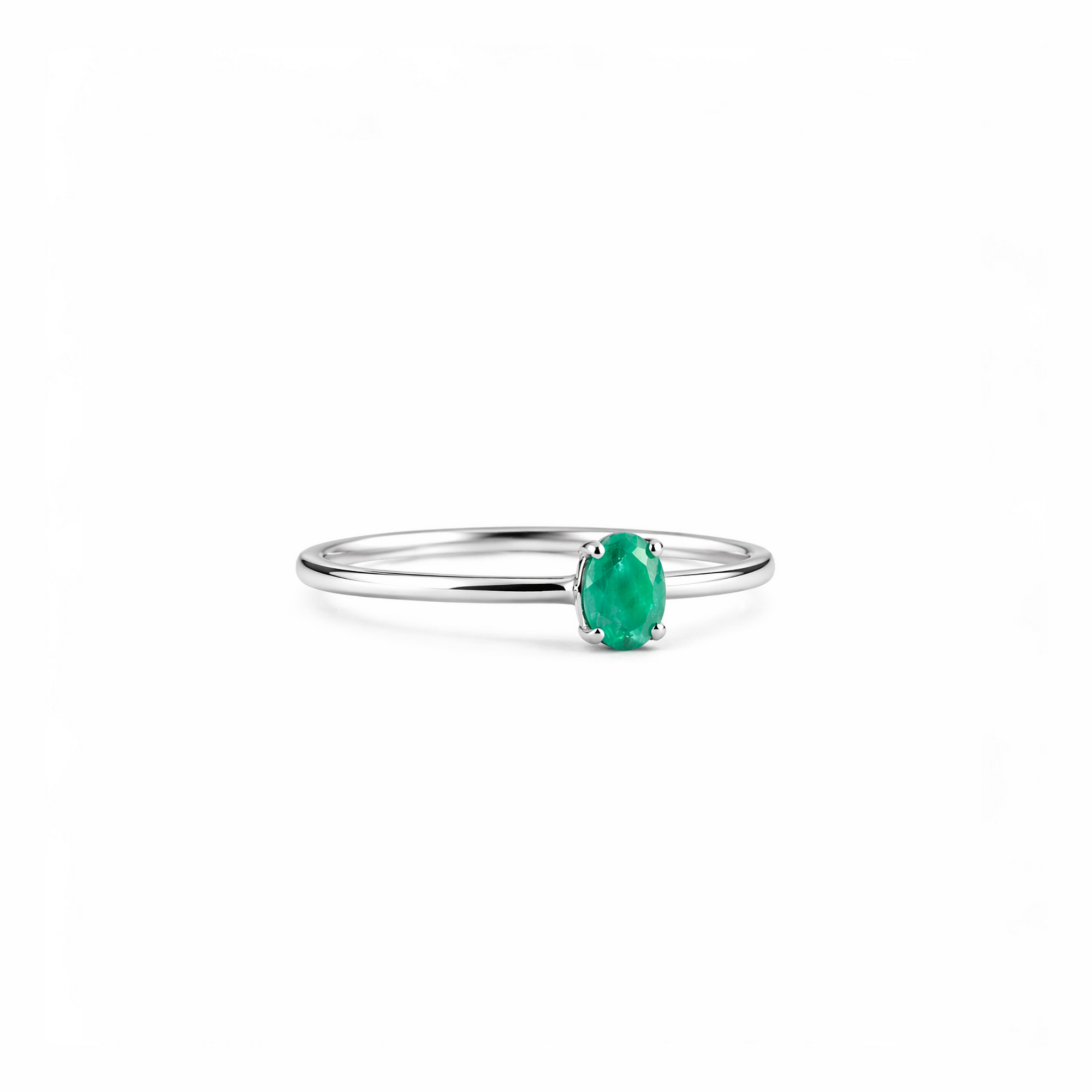 Emerald 4x5 mm  ring