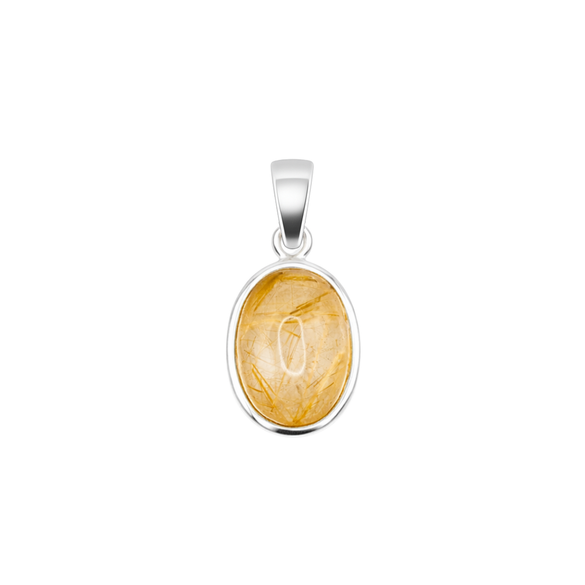 Pendentif en quartz rutile doré