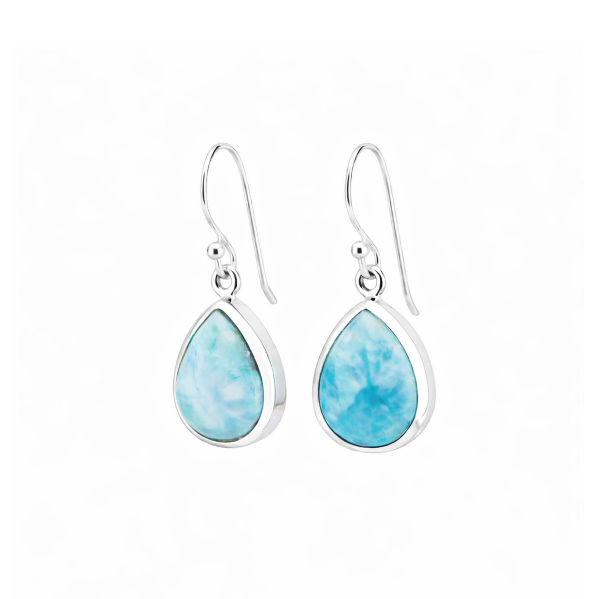 Larimar teardrop earrings