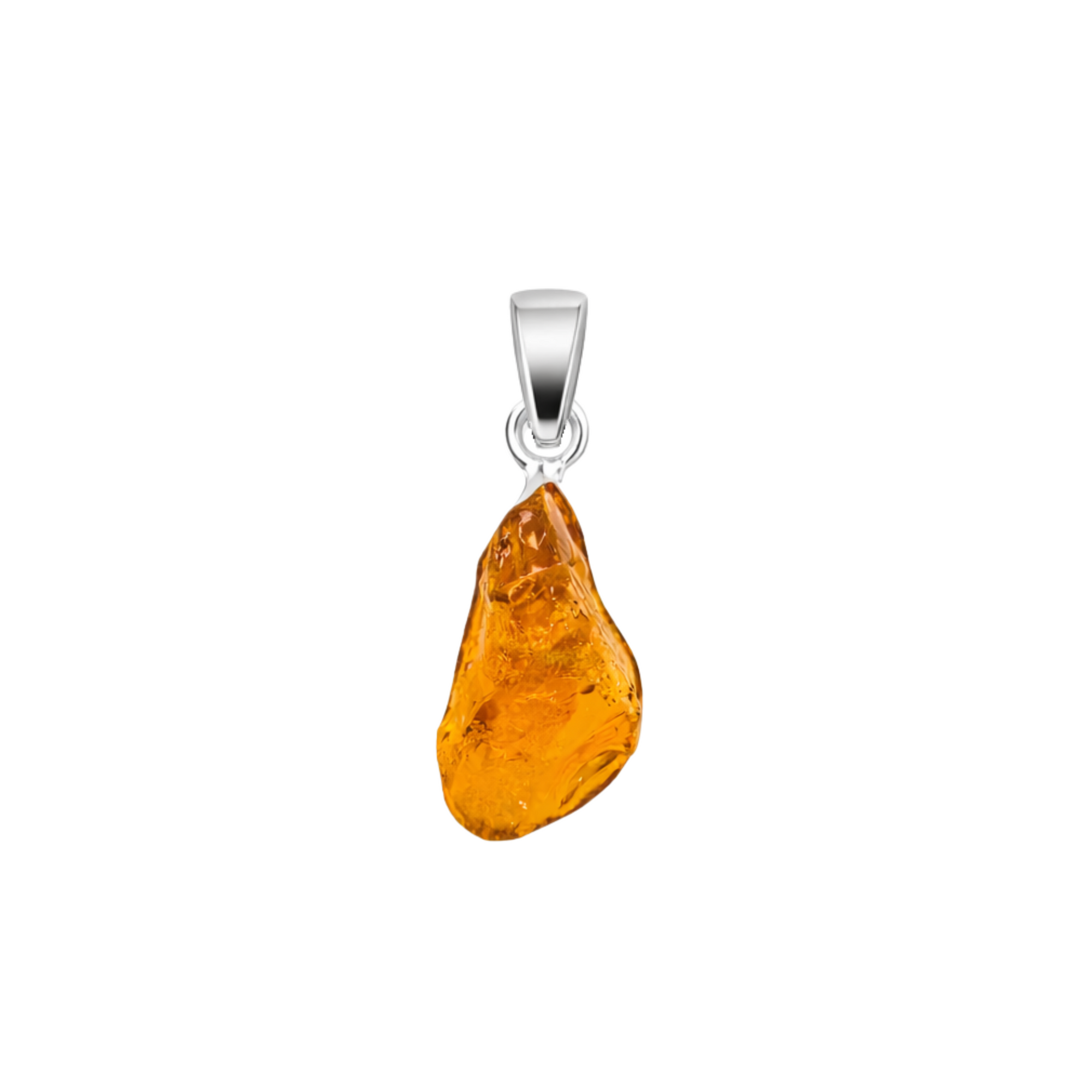 Rough citrine pendant