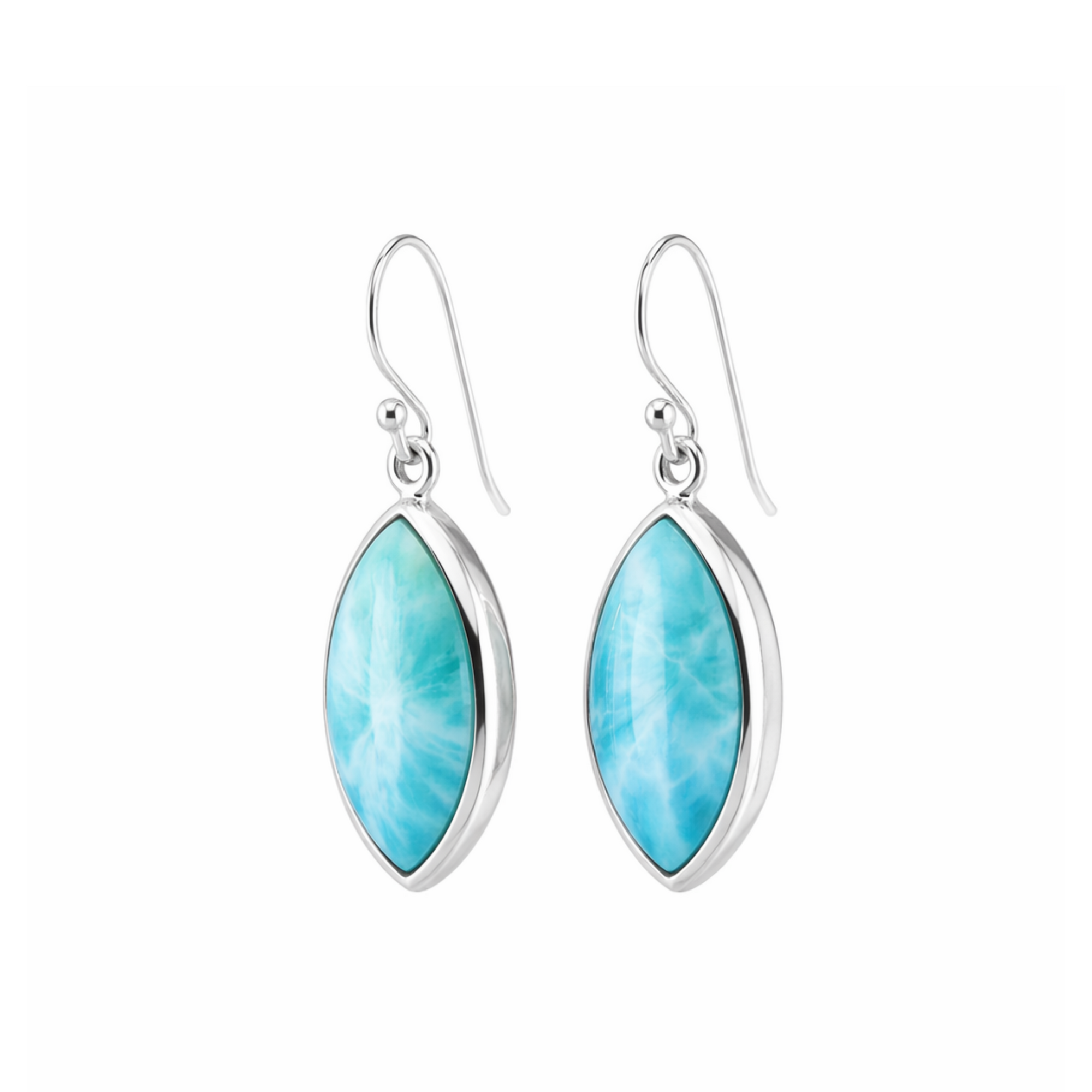 Larimar marquise earrings