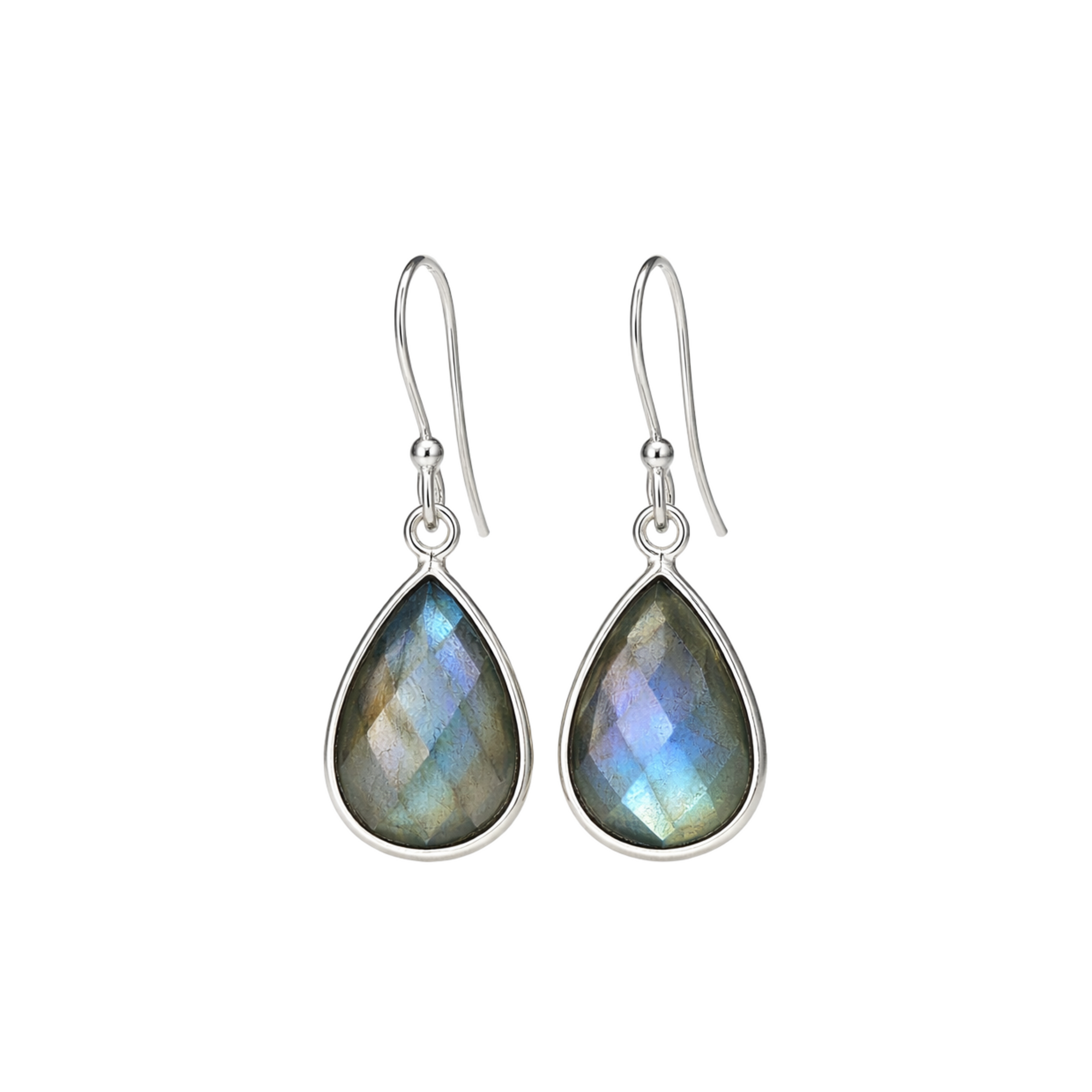 Labradorite magic oval earrings