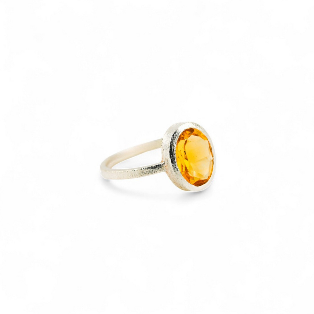 Eternal citrine matte ring