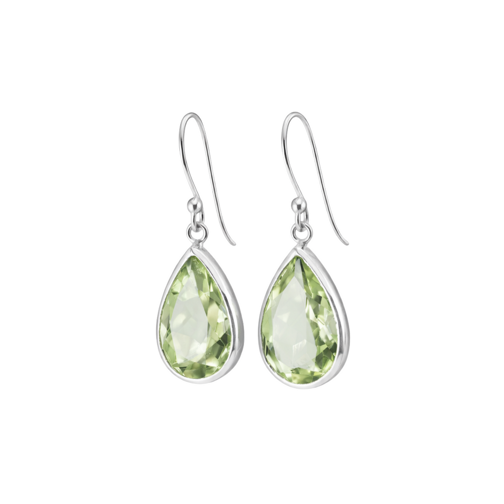 Green amethyst earrings