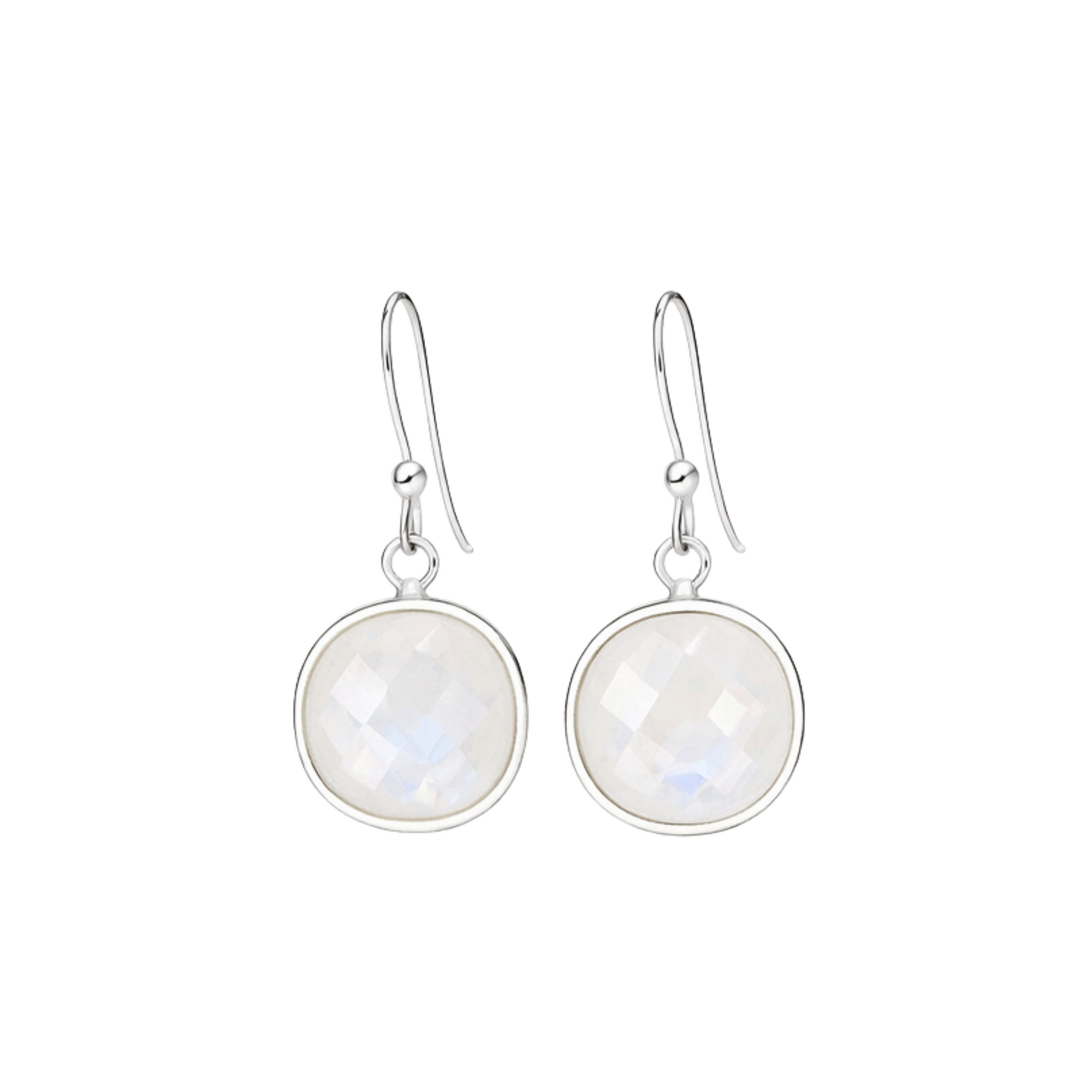 Rainbow moonstone magic round Earrings