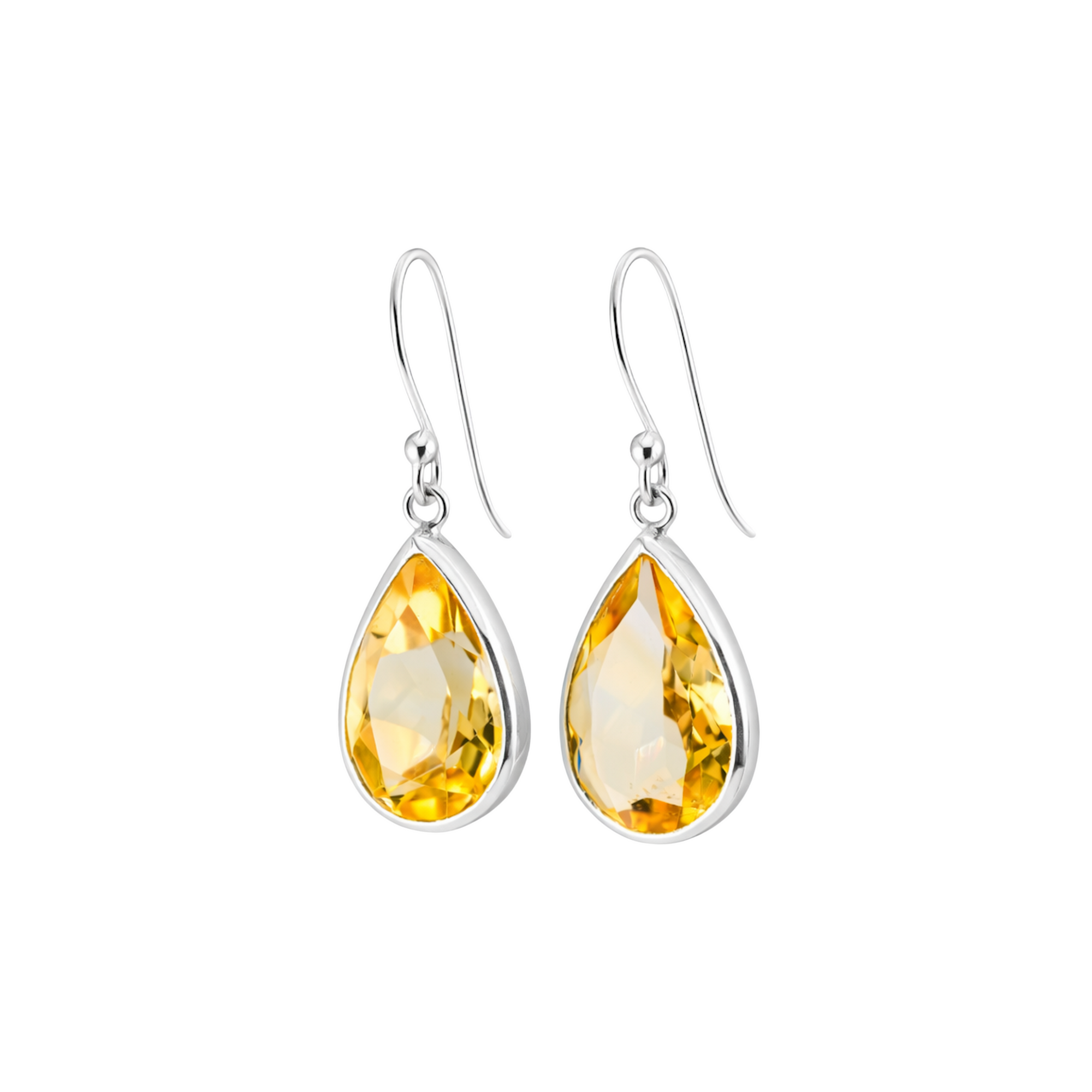 Citrine drop earrings