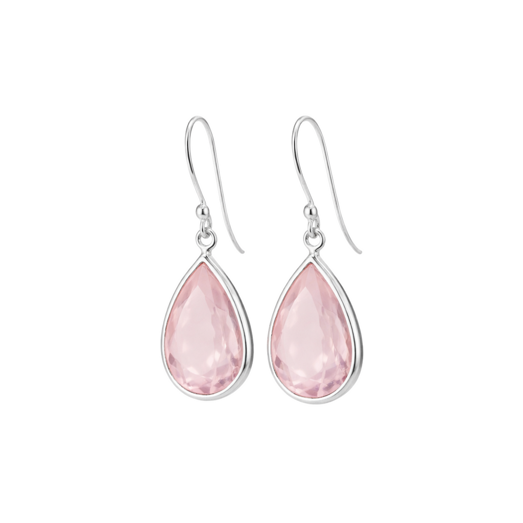 Rose quartz earrings