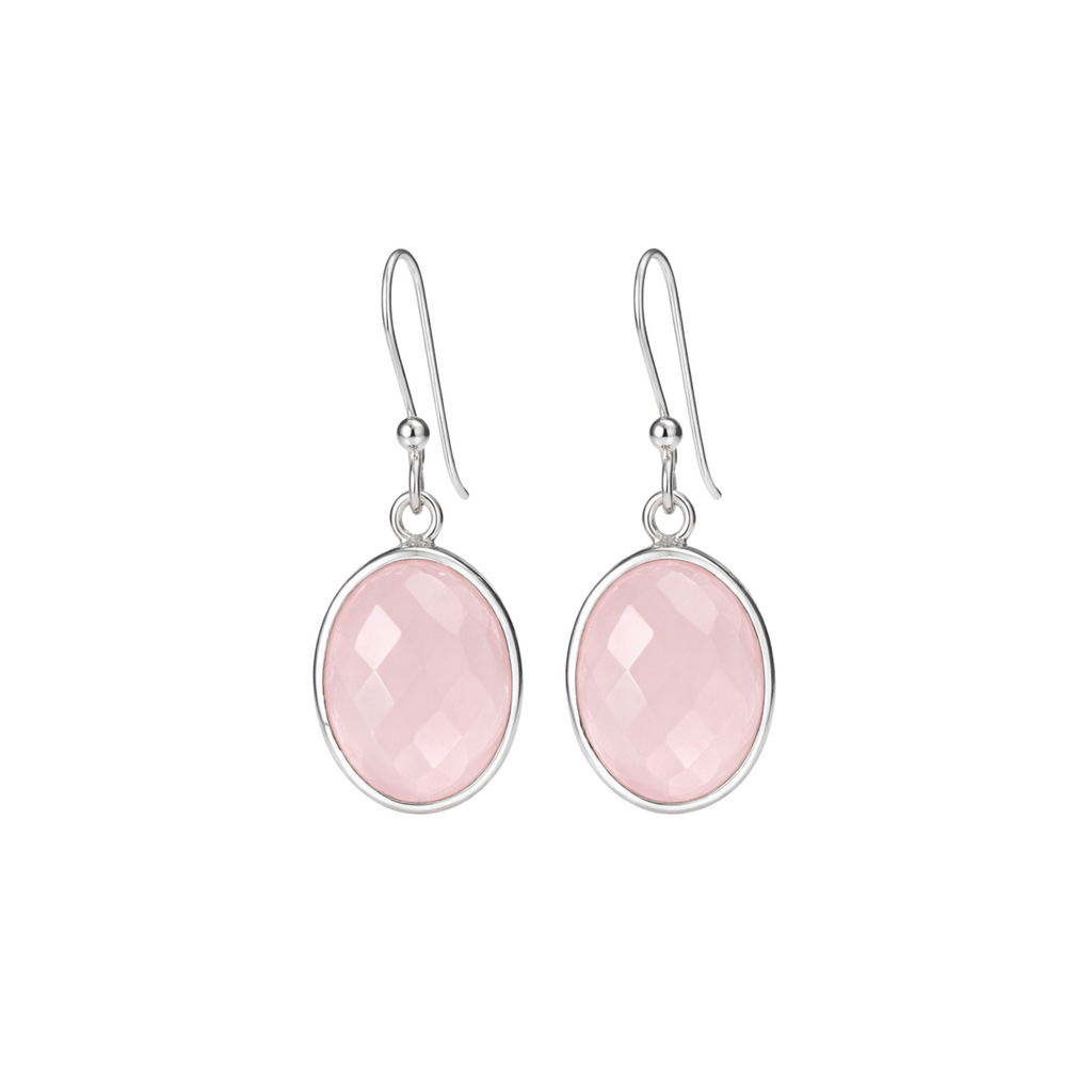 Rose quartz earrings