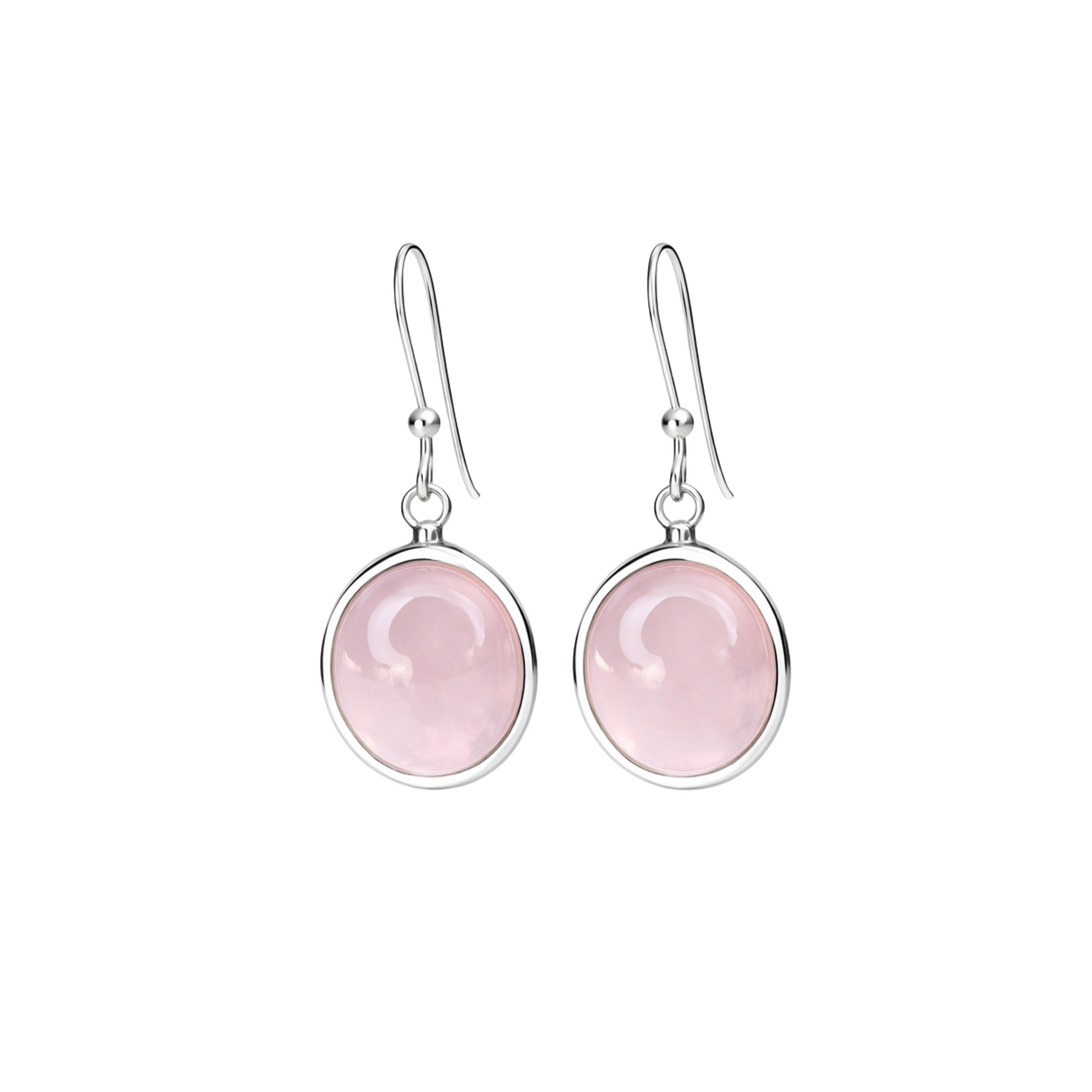 Rose quartz waterdrop earrings