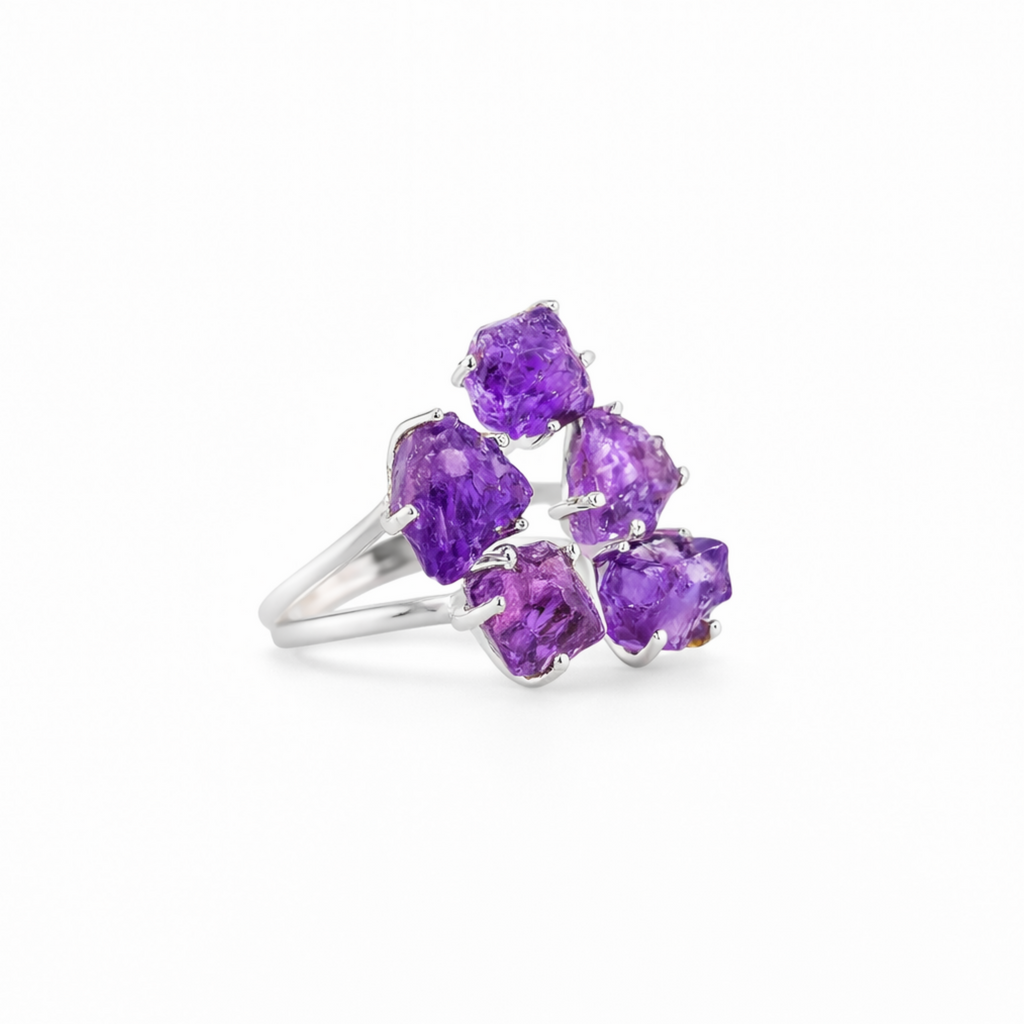 Amethyst asteroid ring