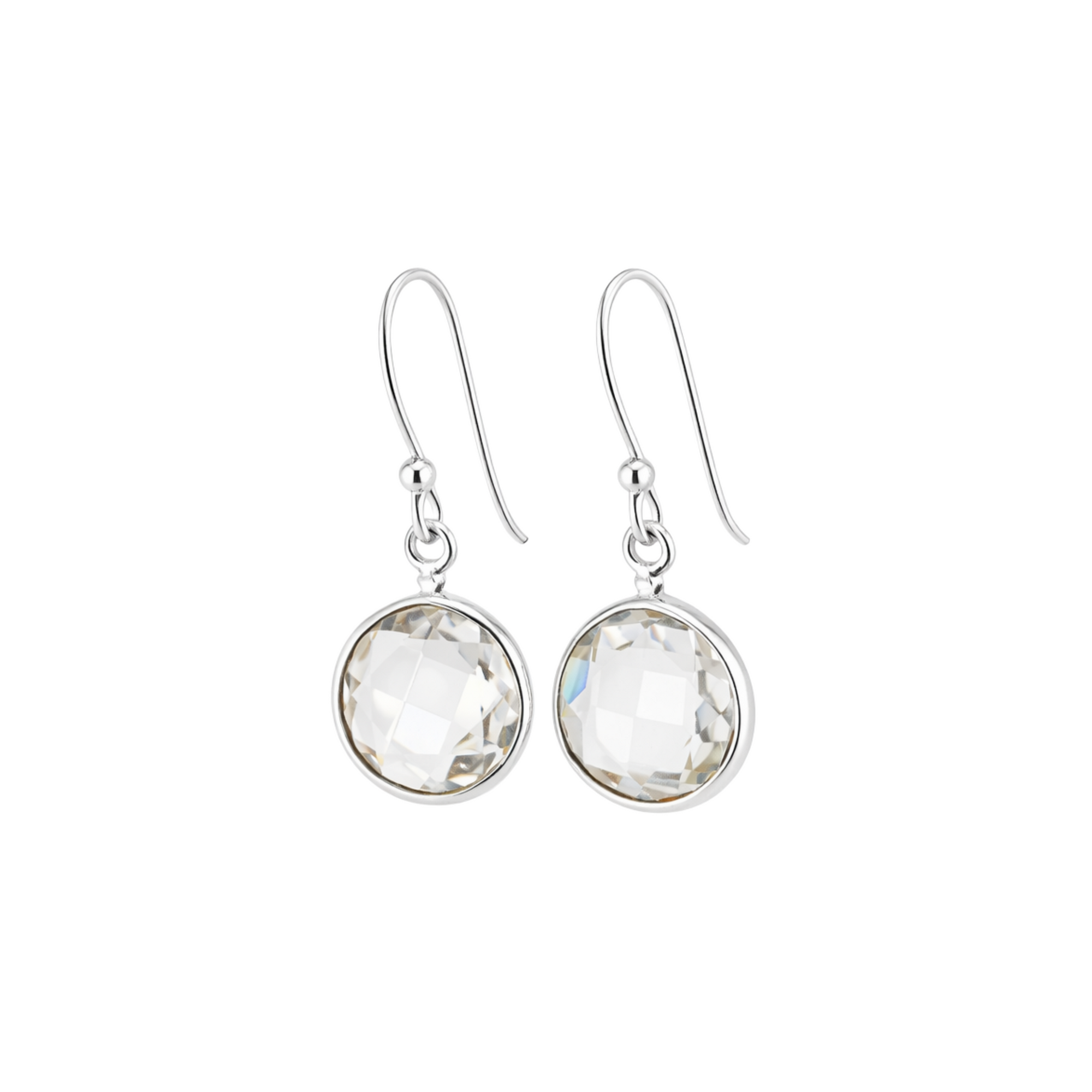 Clear quartz earrings