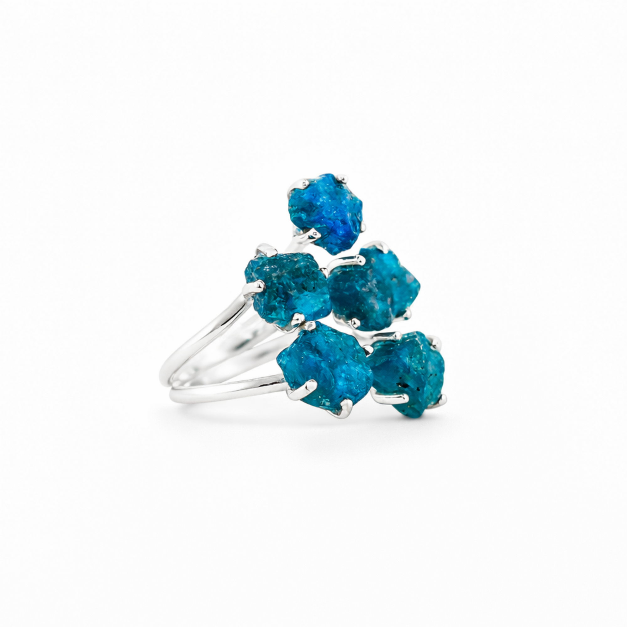 Blue apatite asteroid ring