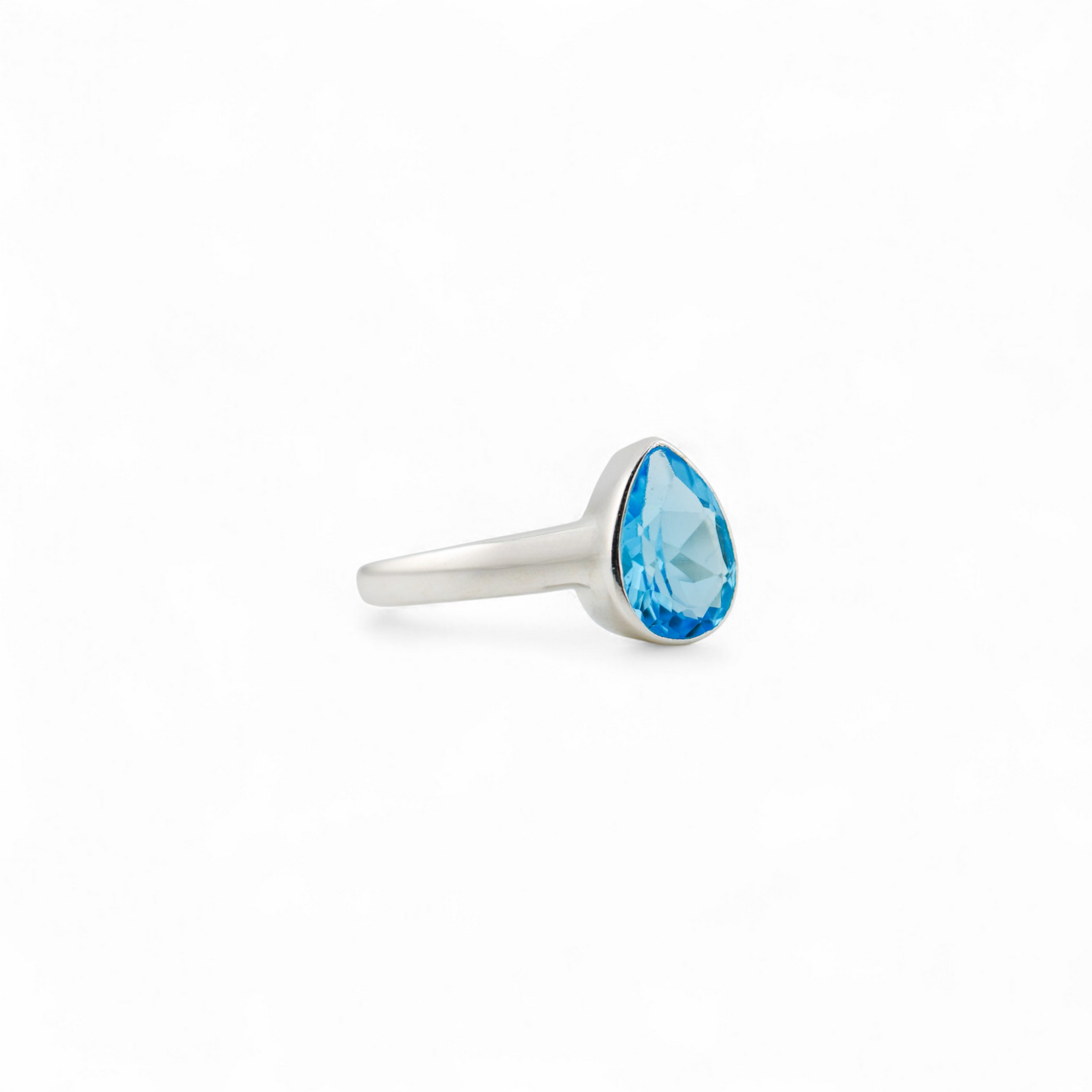 Venus Swiss blue topaz ring