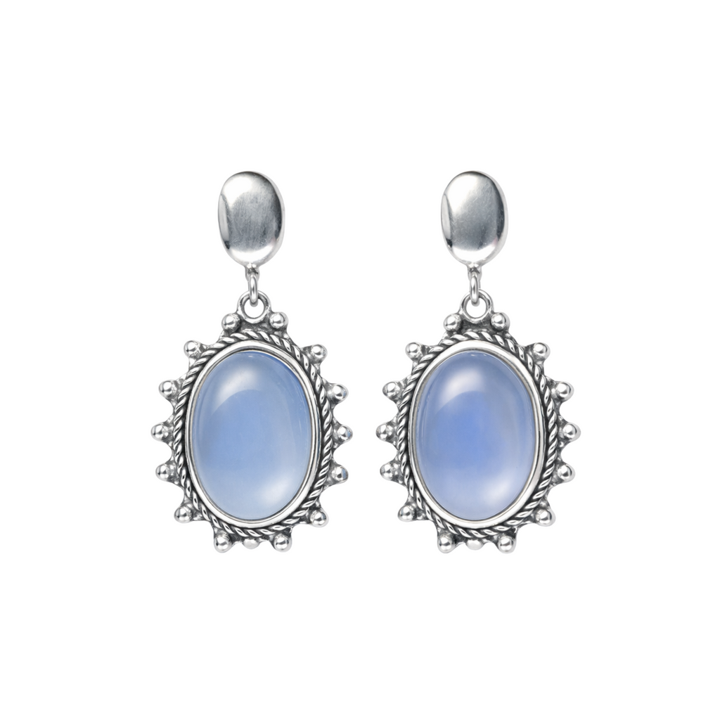 Saulora chalcedony earrings