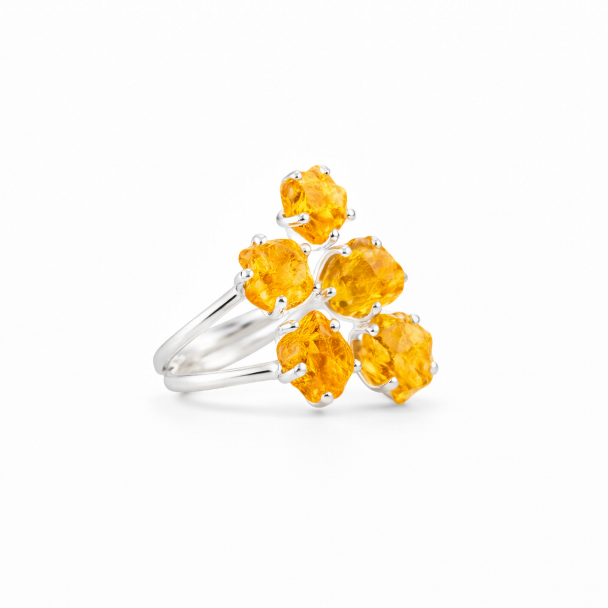 Citrine asteroid ring