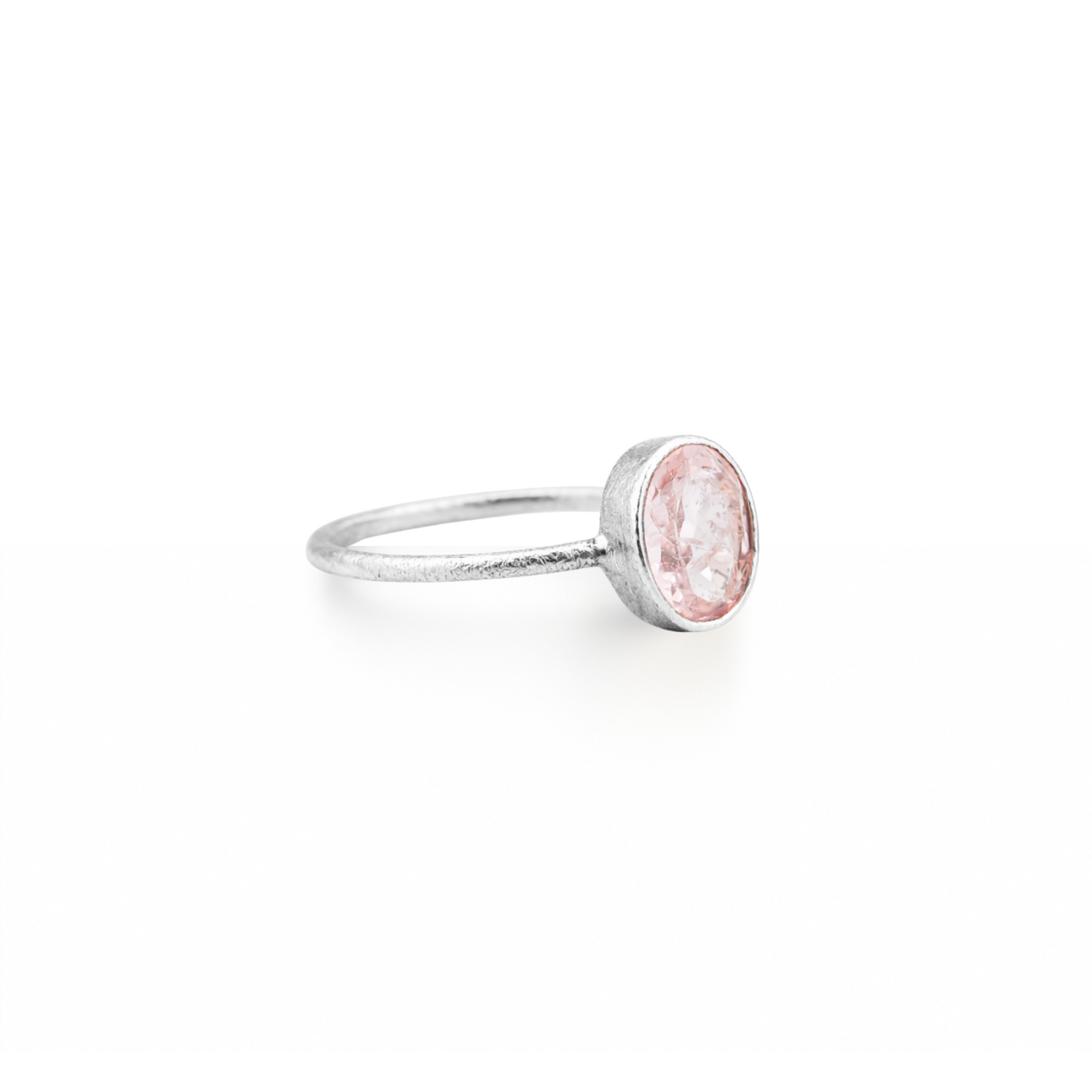 Eternal matte morganite ring