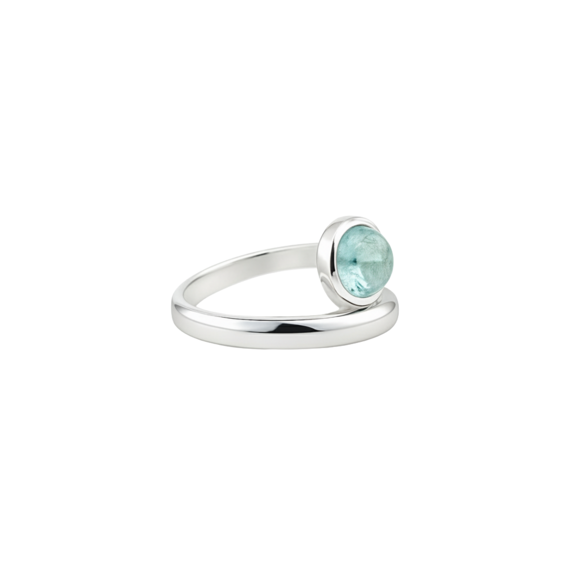 Twine aquamarine ring